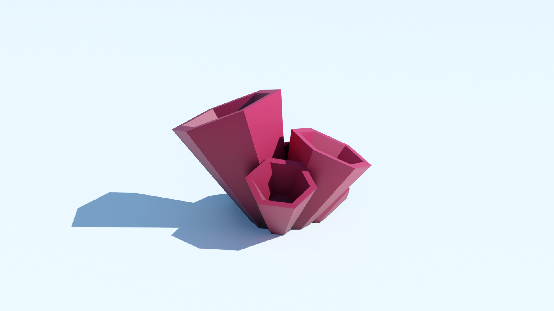 Pack of 8 Corals and Marine Plants Low-poly 3D model_2