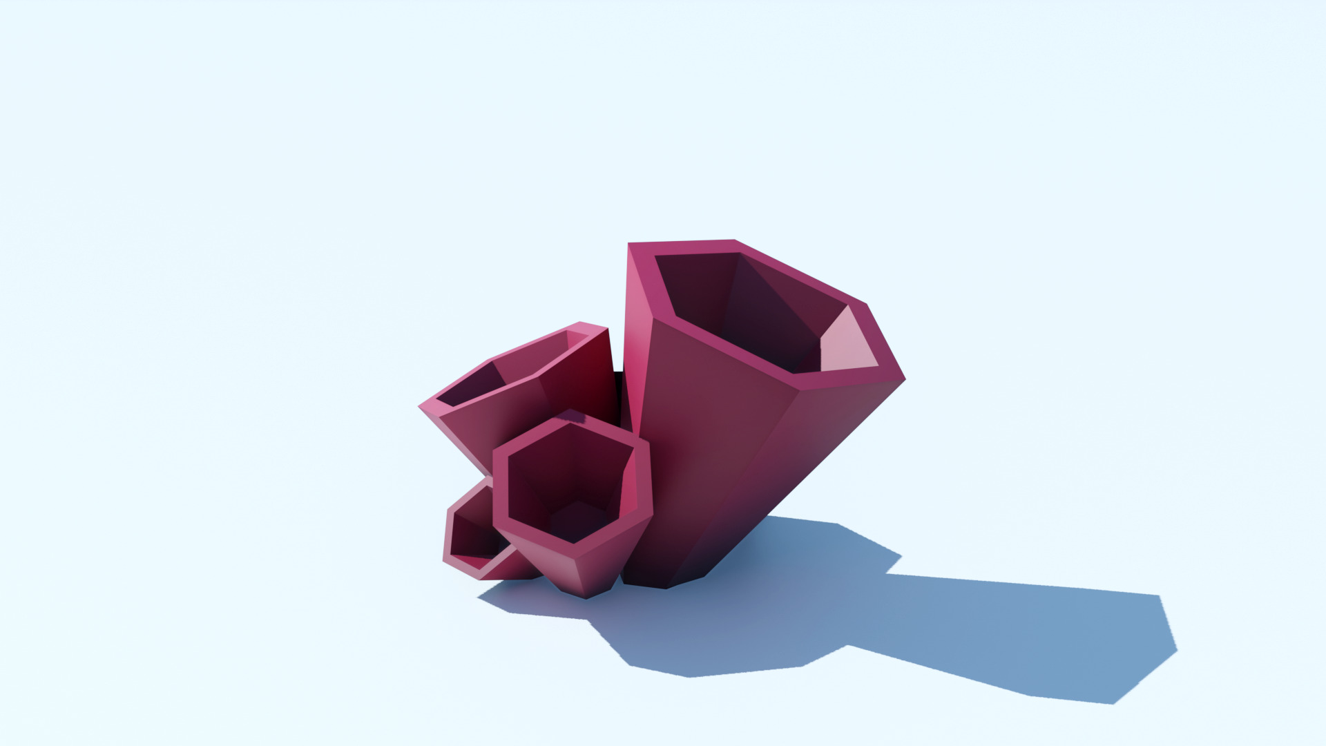 Pack of 8 Corals and Marine Plants Low-poly 3D model_1