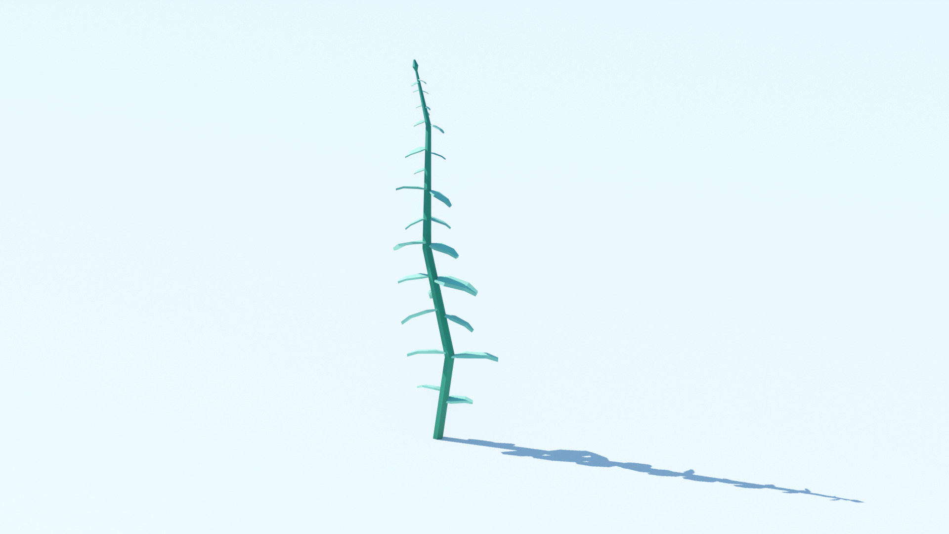 Pack of 8 Corals and Marine Plants Low-poly 3D model_7