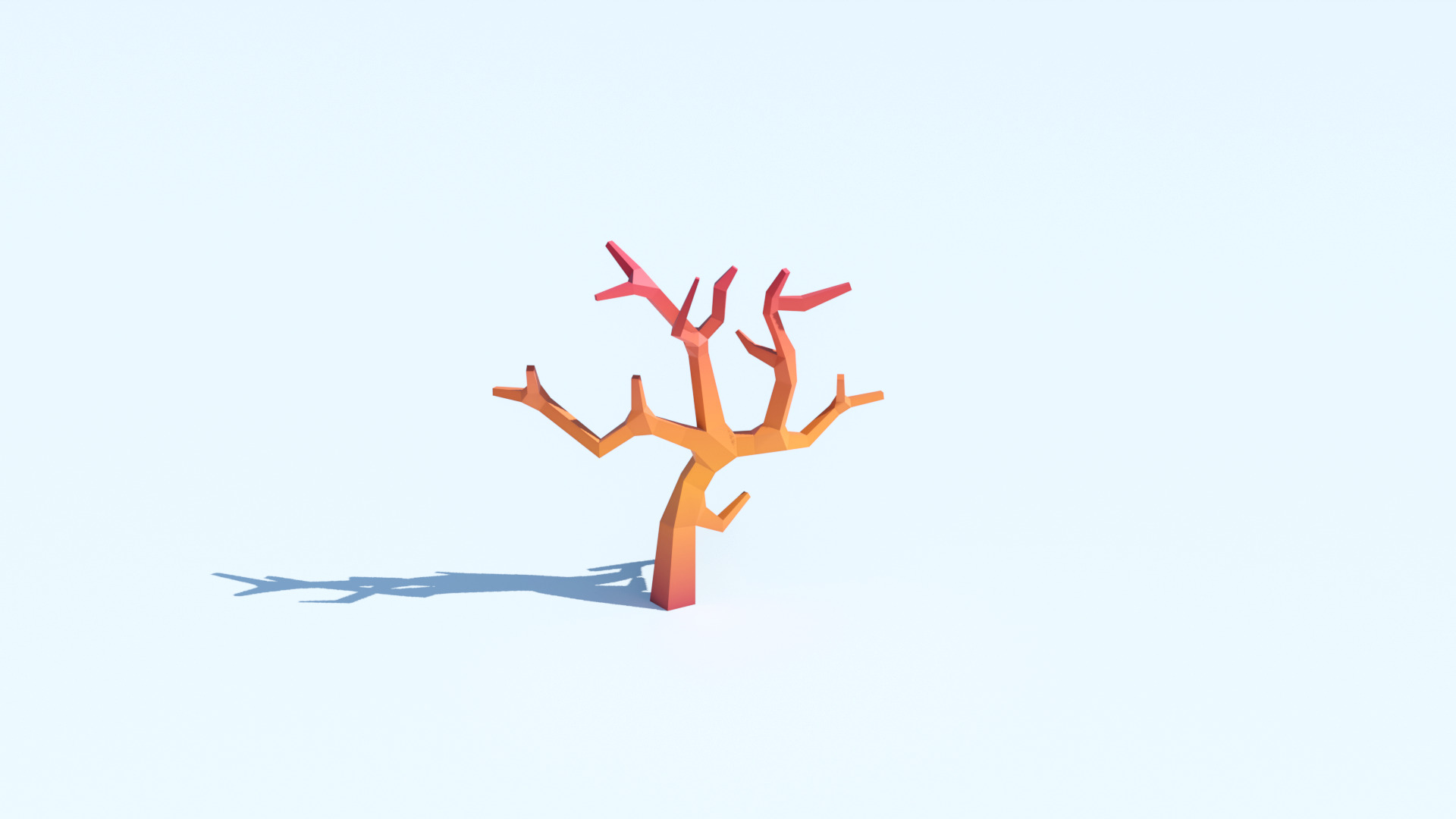 Pack of 8 Corals and Marine Plants Low-poly 3D model_13