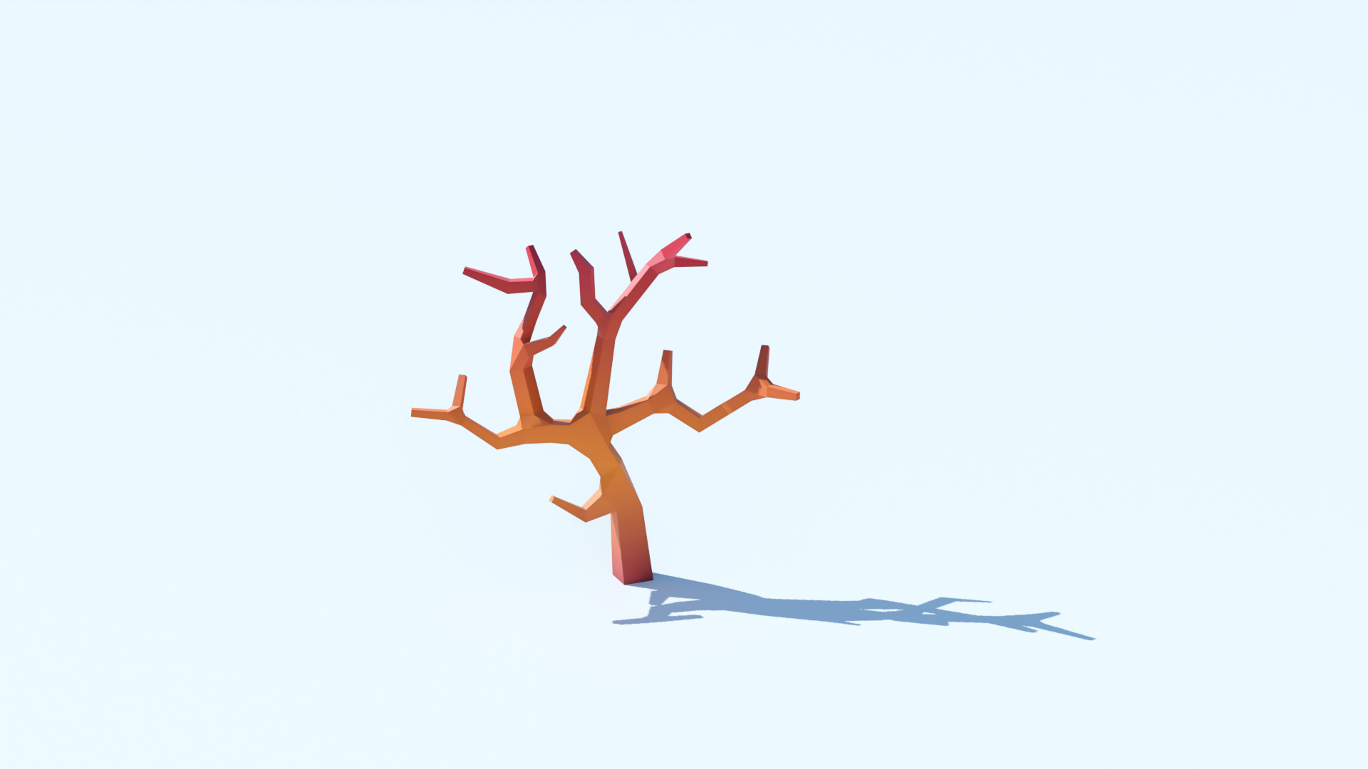 Pack of 8 Corals and Marine Plants Low-poly 3D model_14