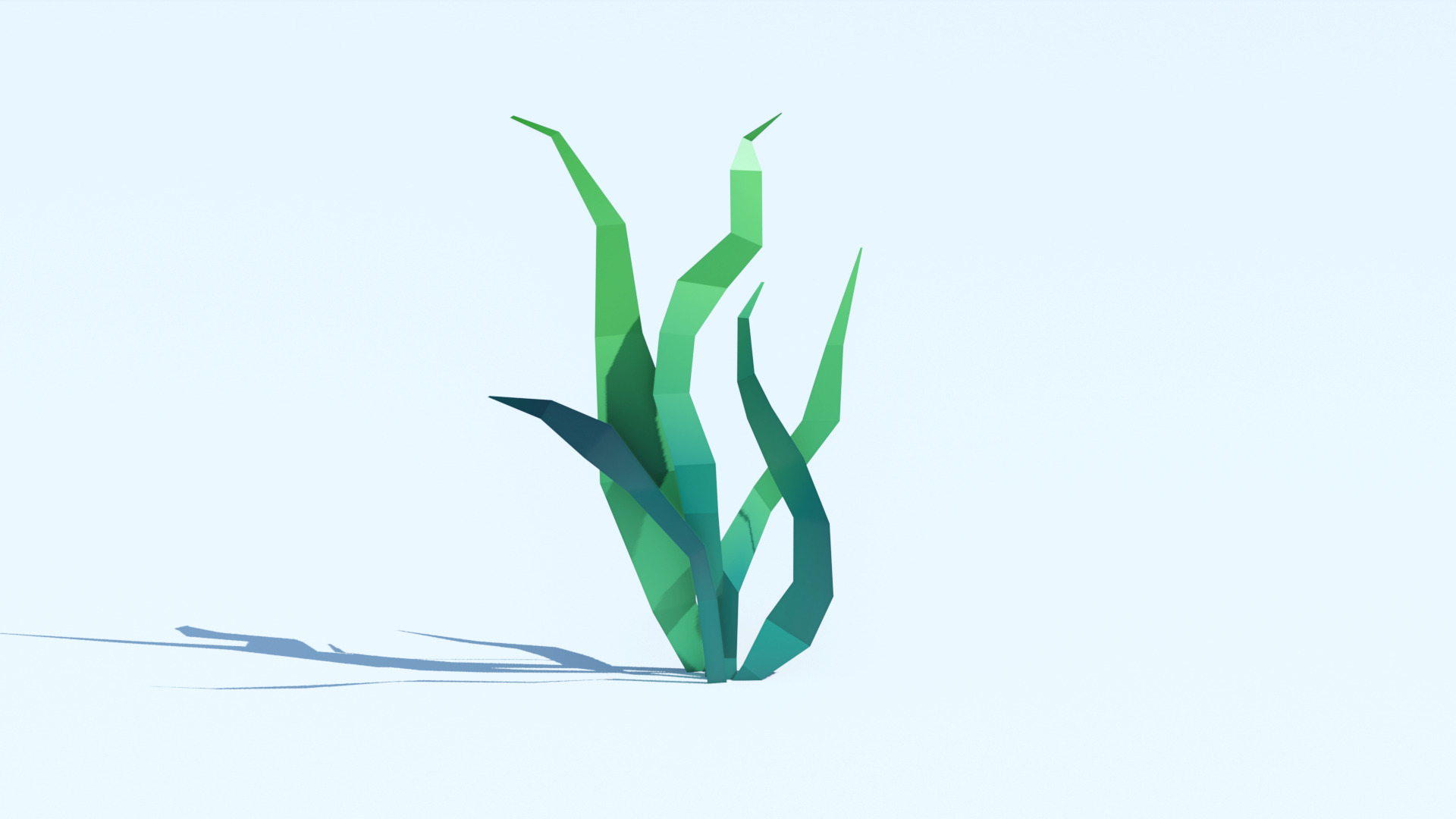 Pack of 8 Corals and Marine Plants Low-poly 3D model_4