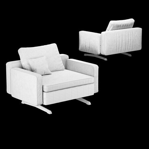 Modern chair 8 3D model 2