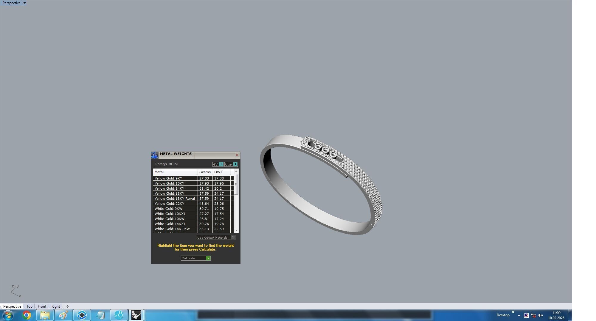 Move Paved  Bracelet with Moving Diamonds 3D print model_16