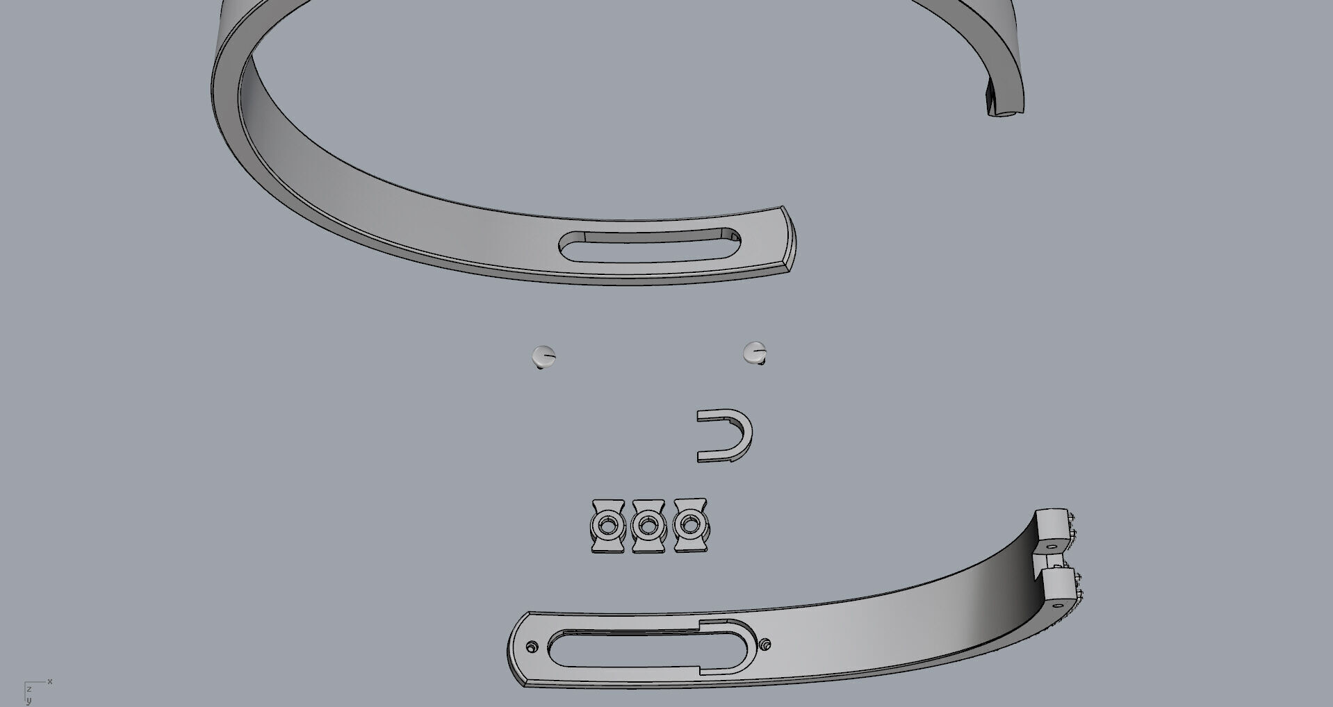 Move Paved  Bracelet with Moving Diamonds 3D print model_8