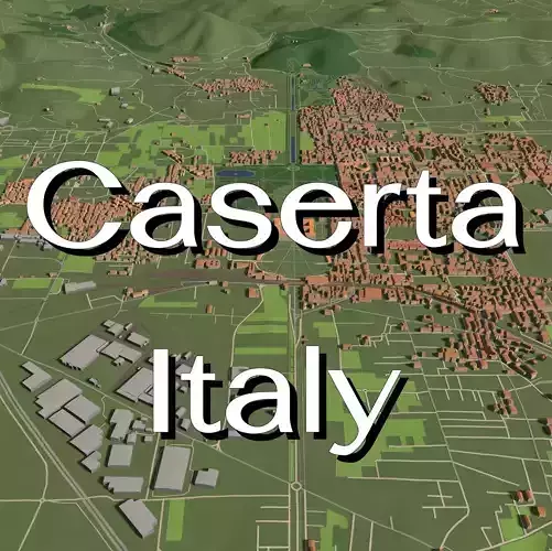 Caserta Italy - city and urban 3D model