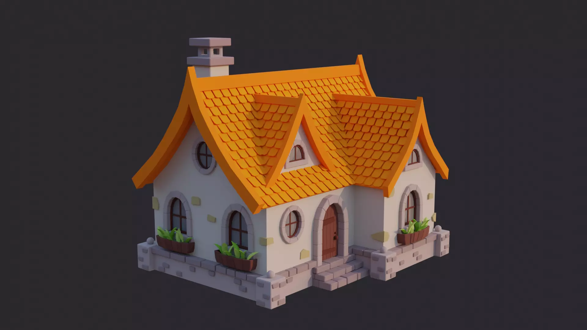 Cartoon House 11 3D model