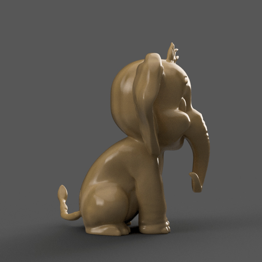 Cute Baby Elephant Decor Perfect for Desk - Table 3D print model_6