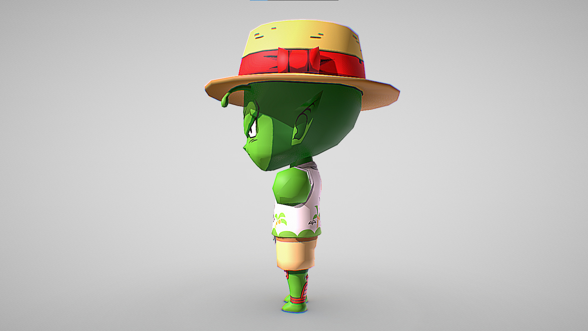 Piccolo Summer - Dragon Ball Fighters Z Low-poly 3D model_5