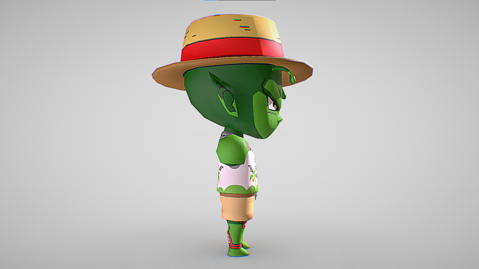 Piccolo Summer - Dragon Ball Fighters Z Low-poly 3D model_4