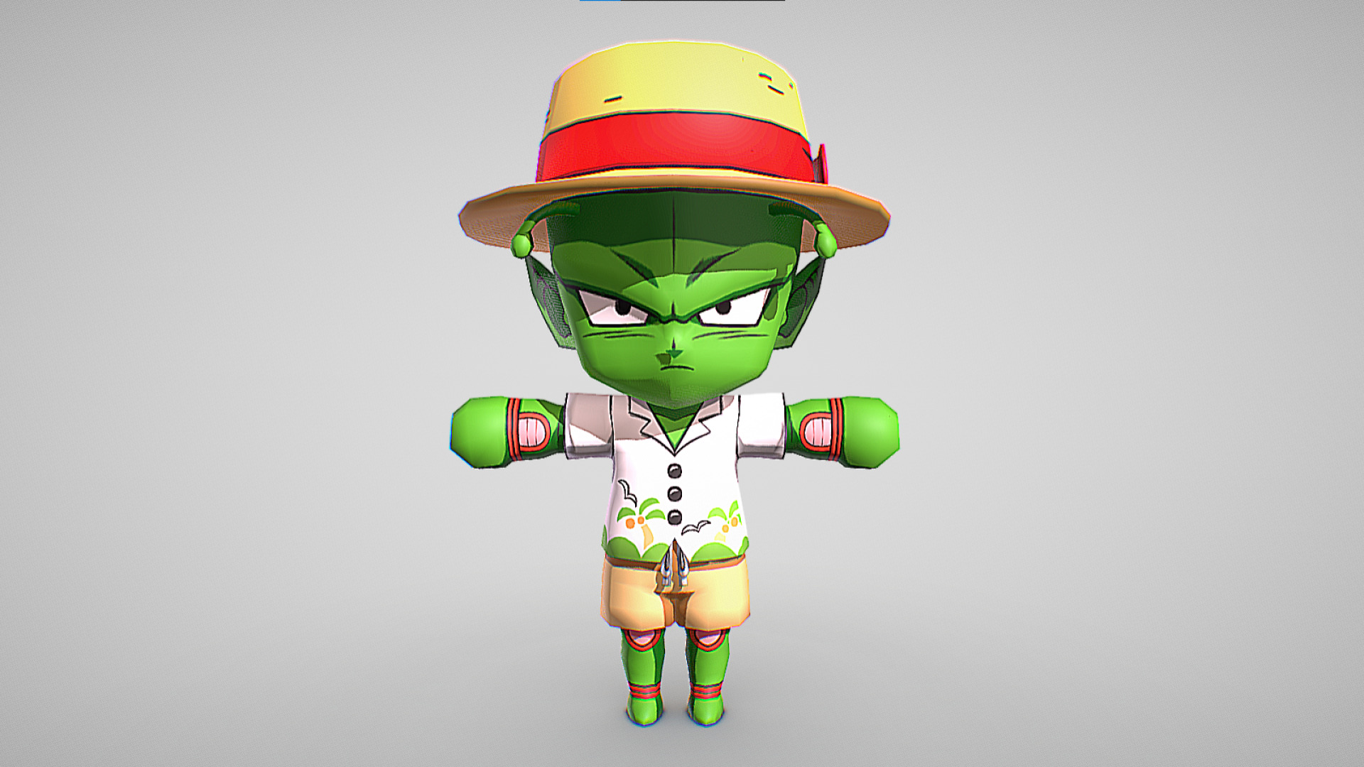 Piccolo Summer - Dragon Ball Fighters Z Low-poly 3D model_1