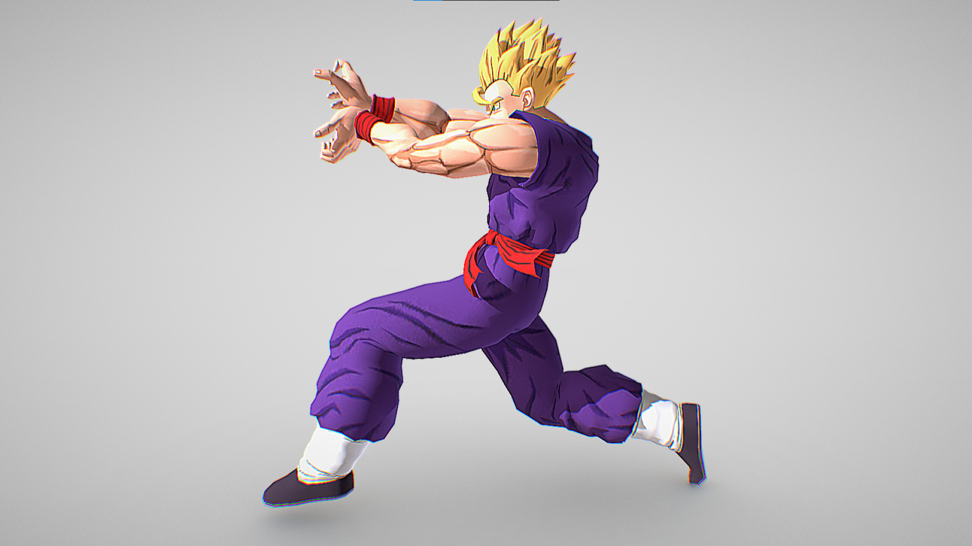 Adult Gohan Kamehameha - Dragon Ball Z -  Dragon Ball Legends Low-poly 3D model_5