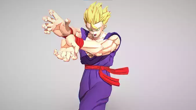 Adult Gohan Kamehameha - Dragon Ball Z -  Dragon Ball Legends Low-poly 3D model