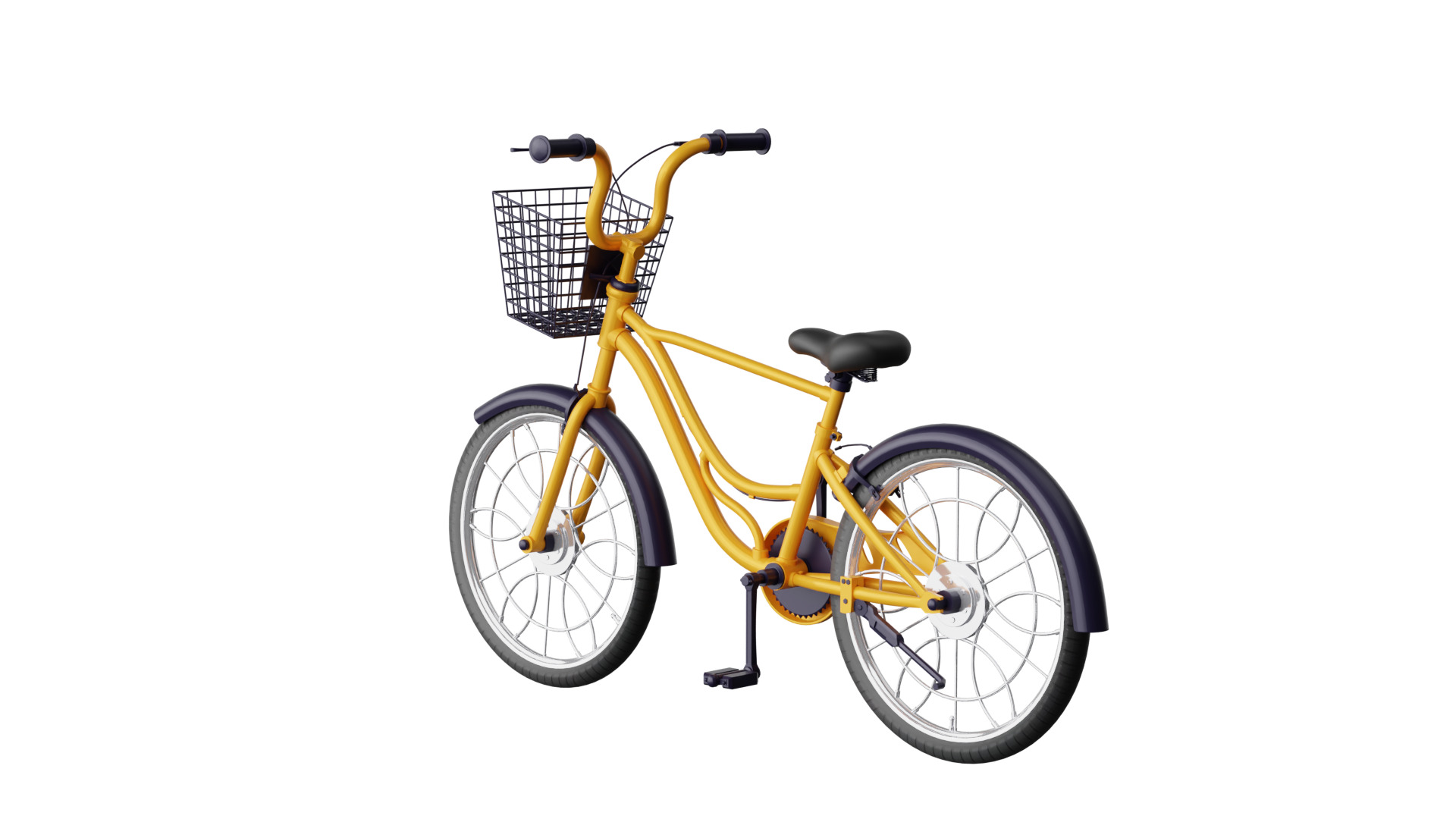 Bicycle Low-poly 3D model_5
