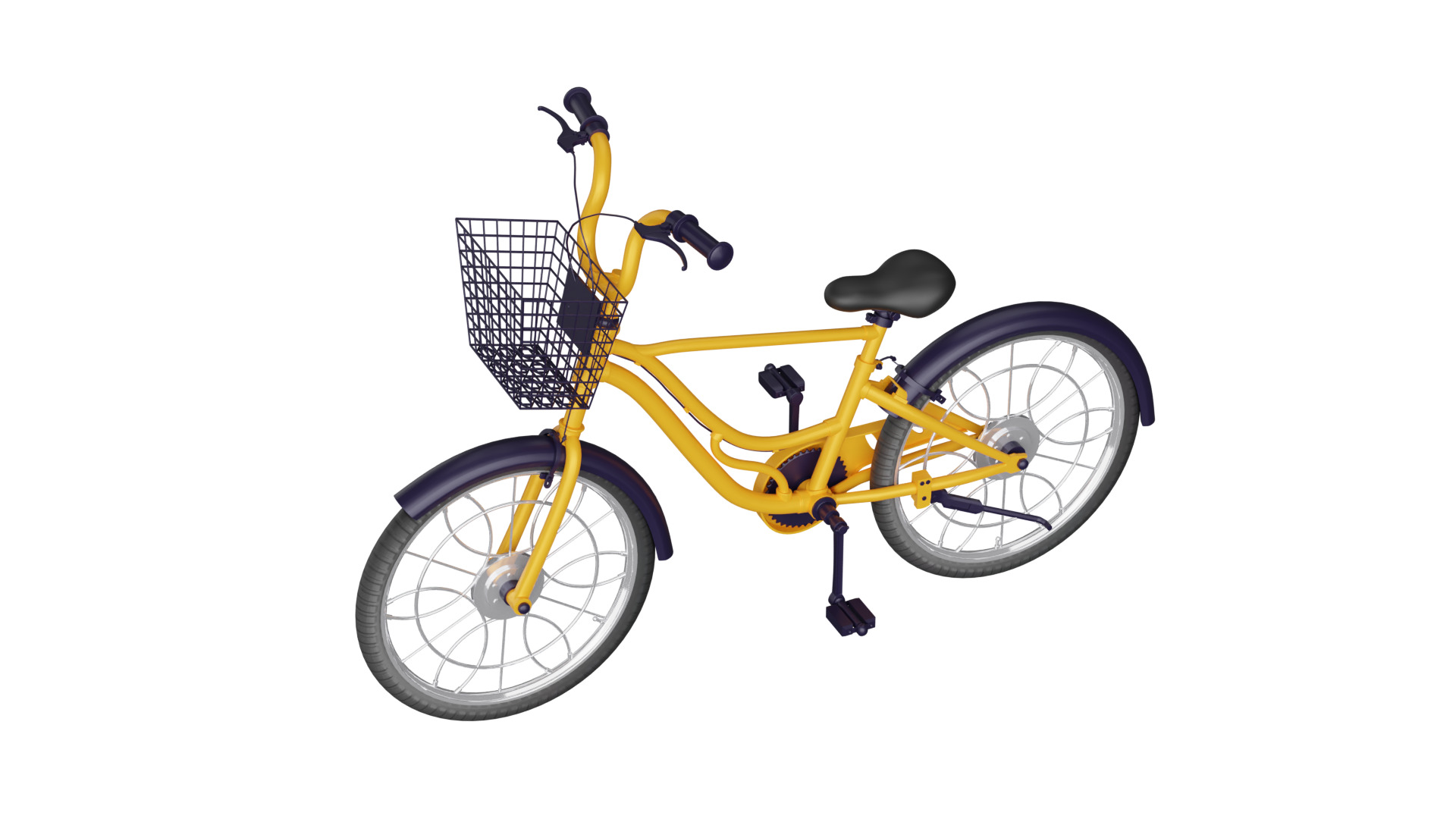 Bicycle Low-poly 3D model_7