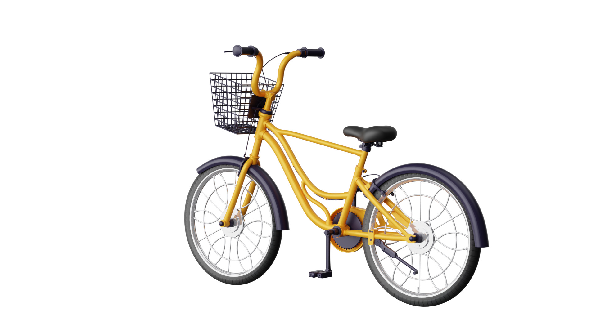 Bicycle Low-poly 3D model_11