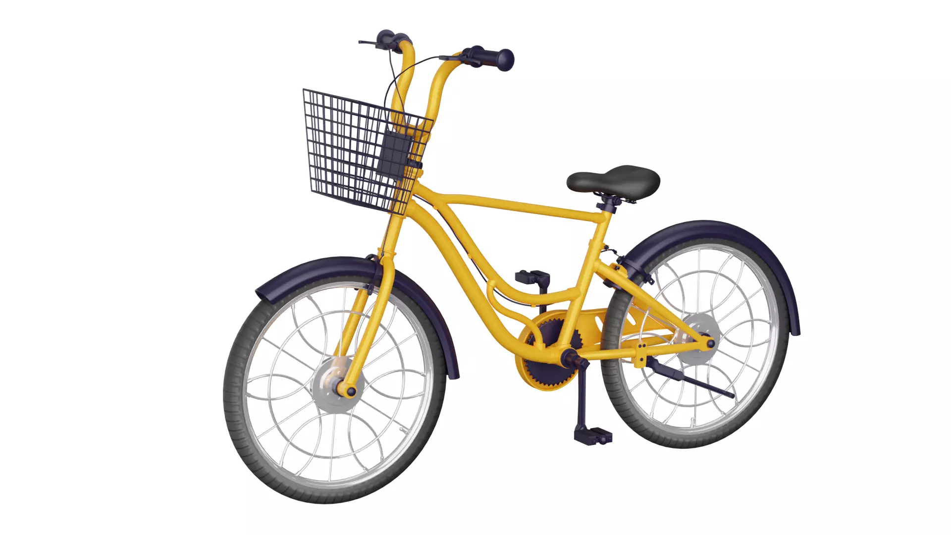 Bicycle Low-poly 3D model_0