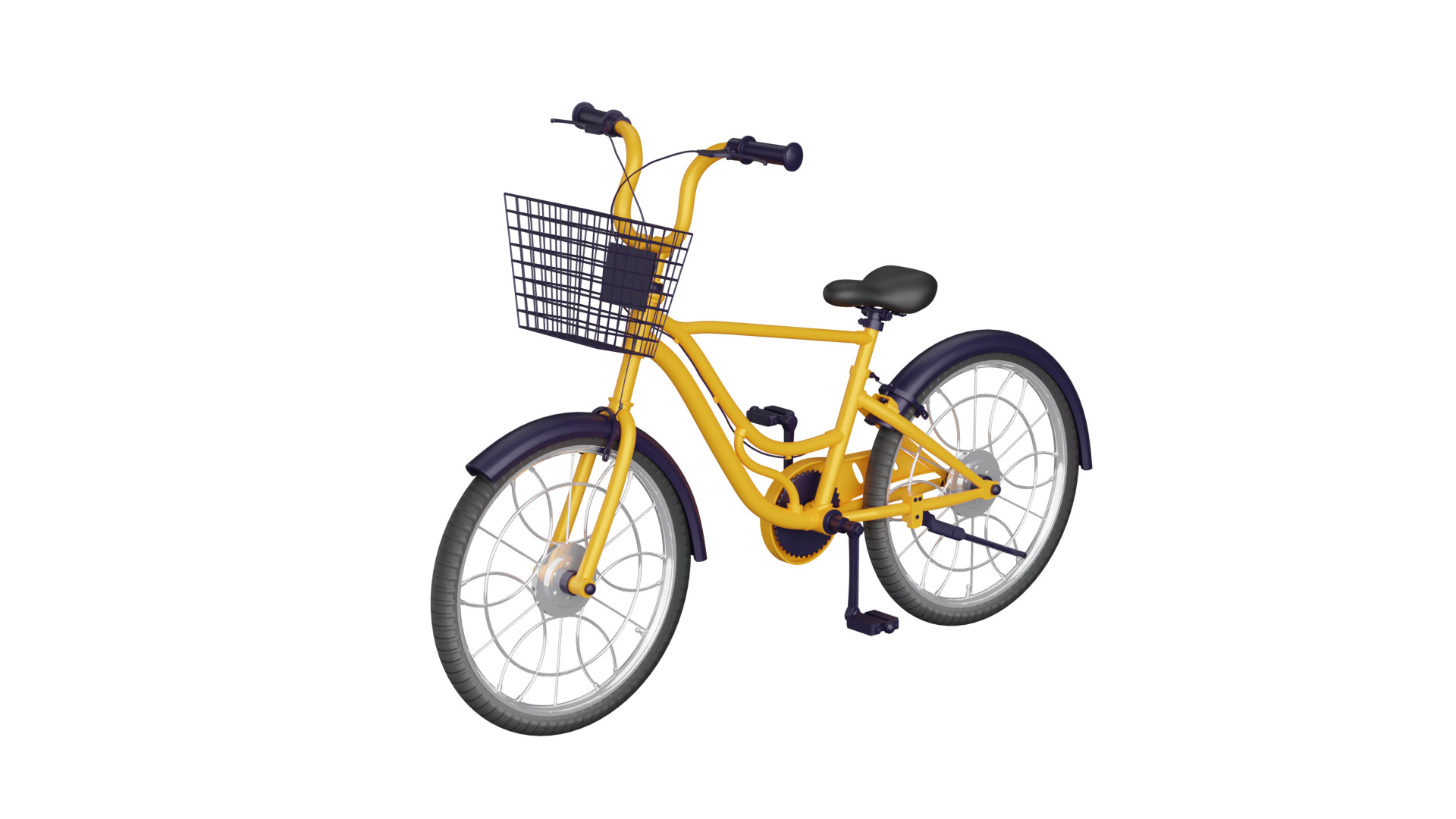 Bicycle Low-poly 3D model_8