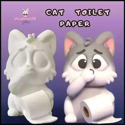 Cat Toilet Paper 3D print model