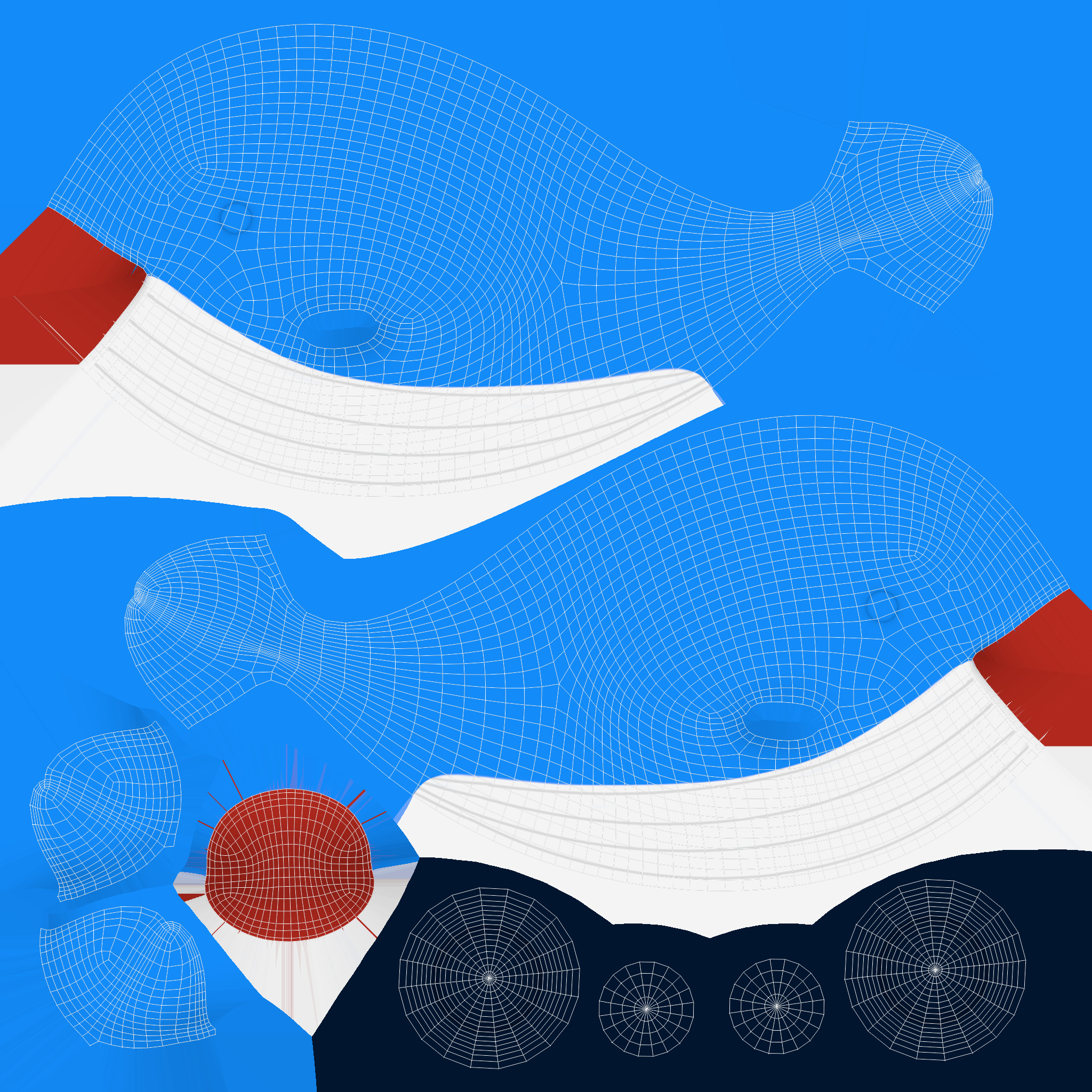 Low - Poly Cartoon Whale Rigged Low-poly 3D model_21