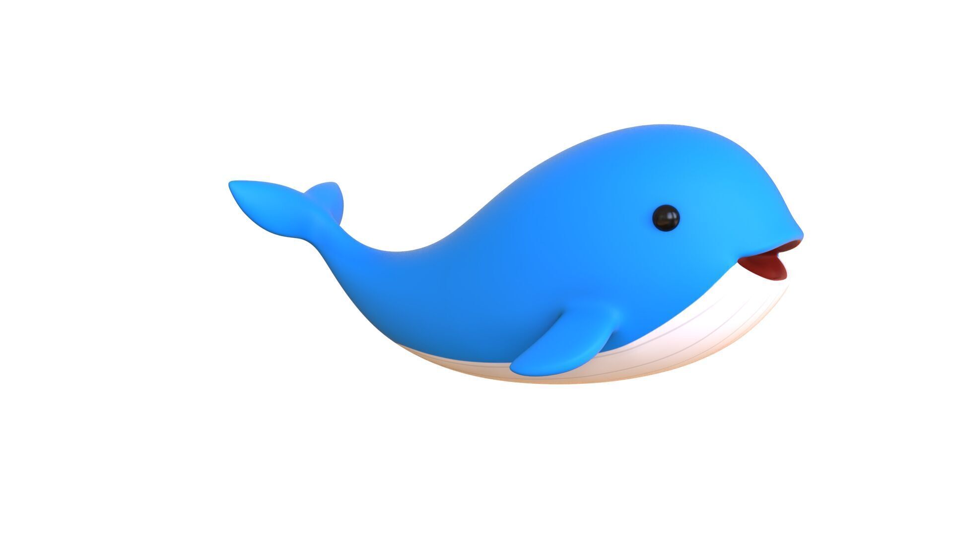 Low - Poly Cartoon Whale Rigged Low-poly 3D model_11