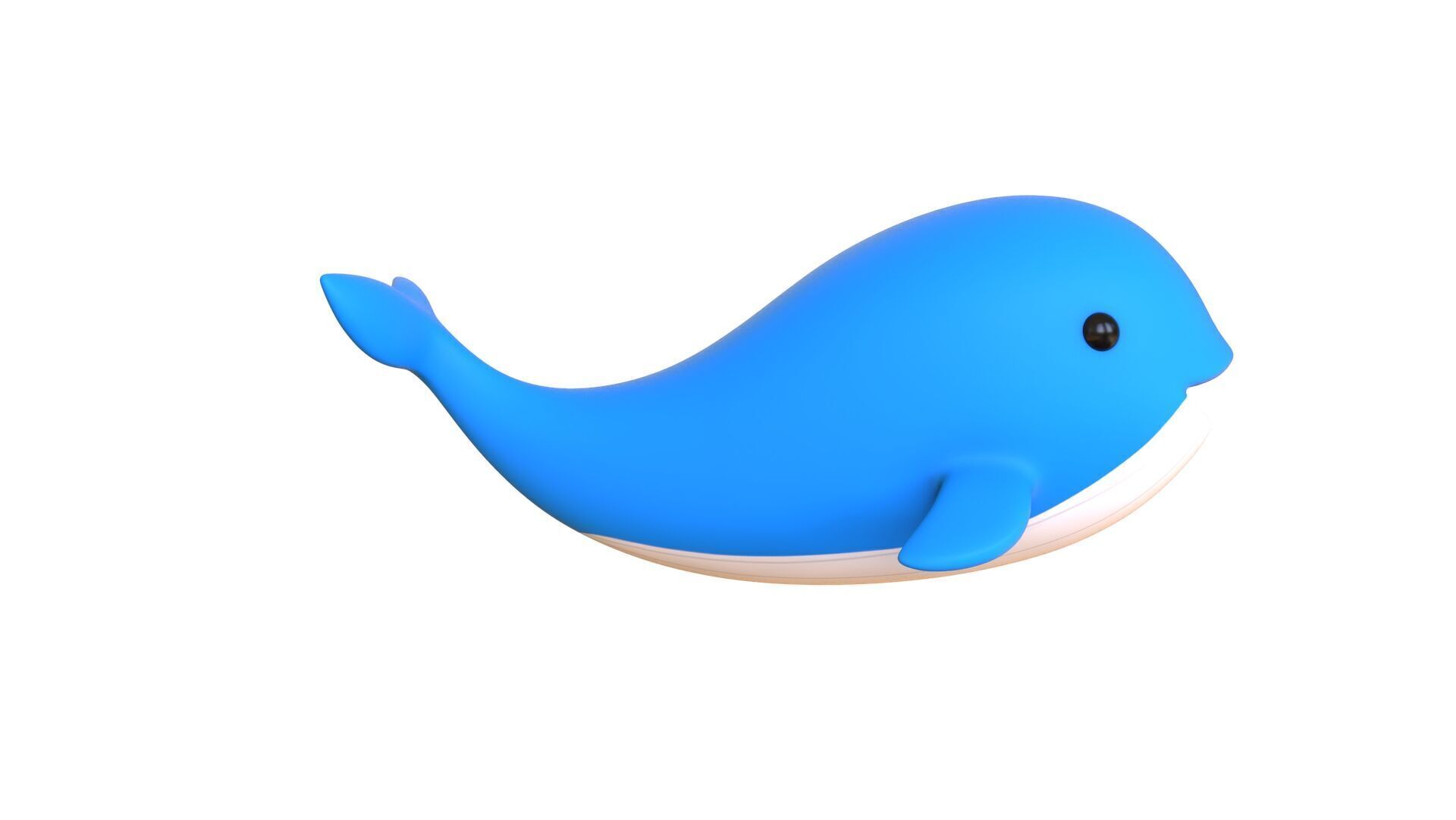 Low - Poly Cartoon Whale Rigged Low-poly 3D model_17