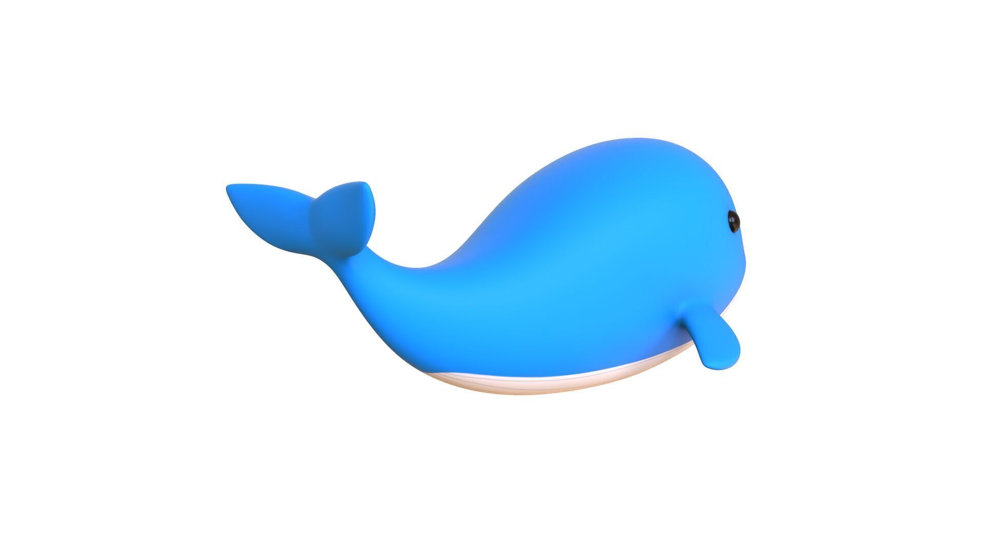 Low - Poly Cartoon Whale Rigged Low-poly 3D model_16