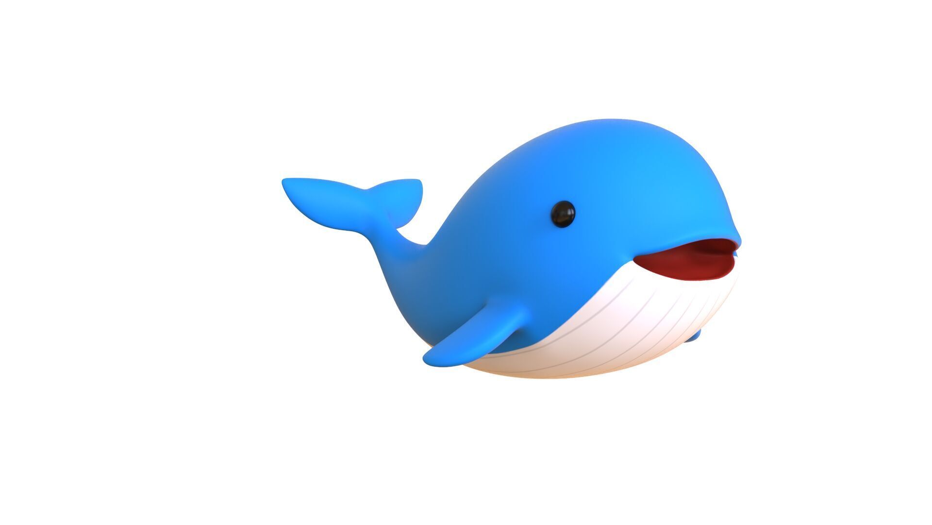 Low - Poly Cartoon Whale Rigged Low-poly 3D model_19