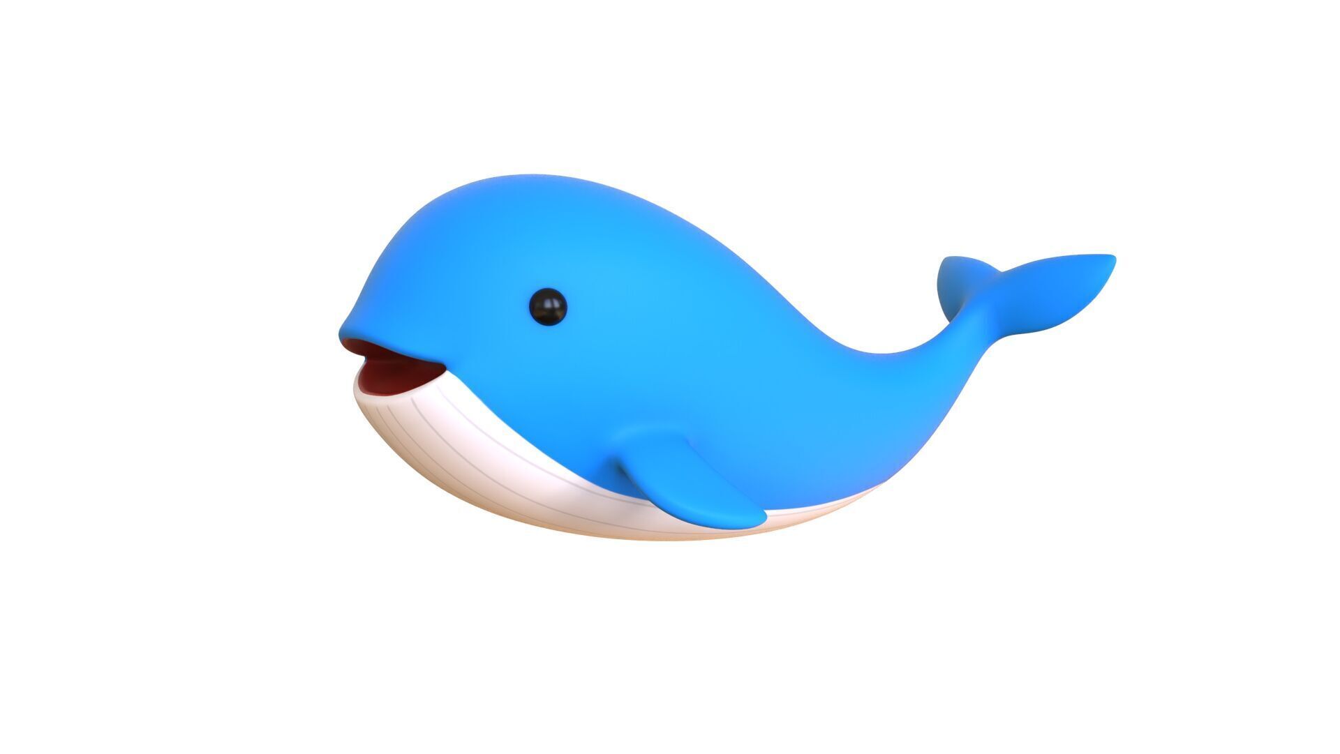 Low - Poly Cartoon Whale Rigged Low-poly 3D model_13