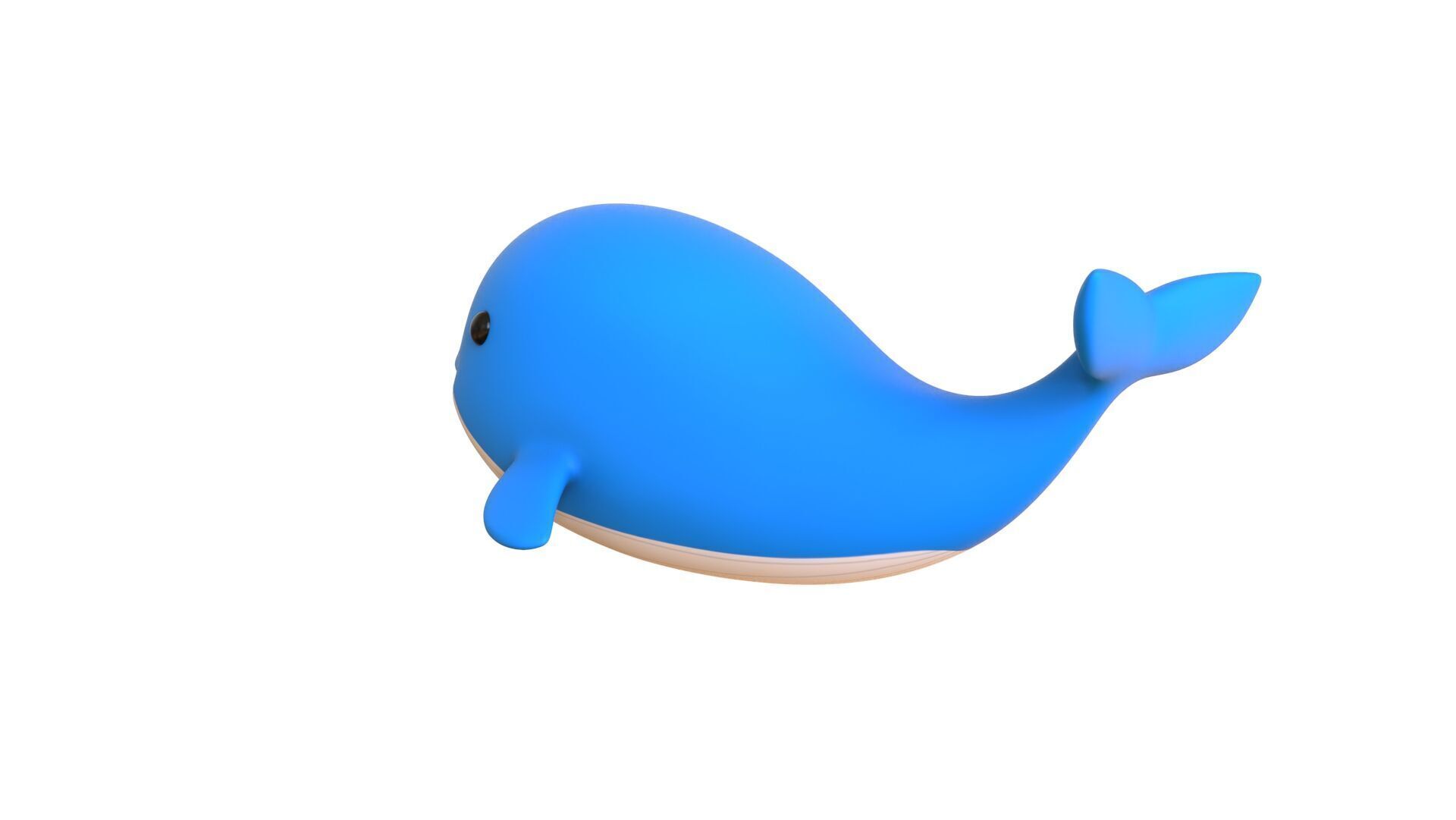 Low - Poly Cartoon Whale Rigged Low-poly 3D model_9