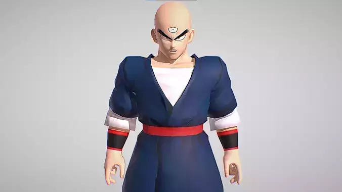 Teinshinhan - Dragon Ball Z - Budokai Low-poly 3D model