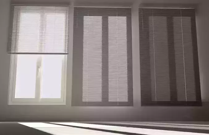 Venetian Blind Animated Low-poly 3D model