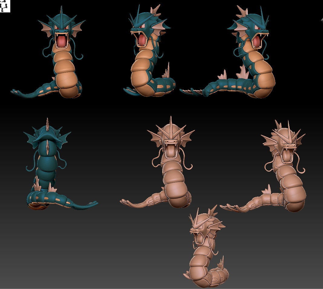130 Gyarados Pokemon 3d print model 3D print model 3D print model_2