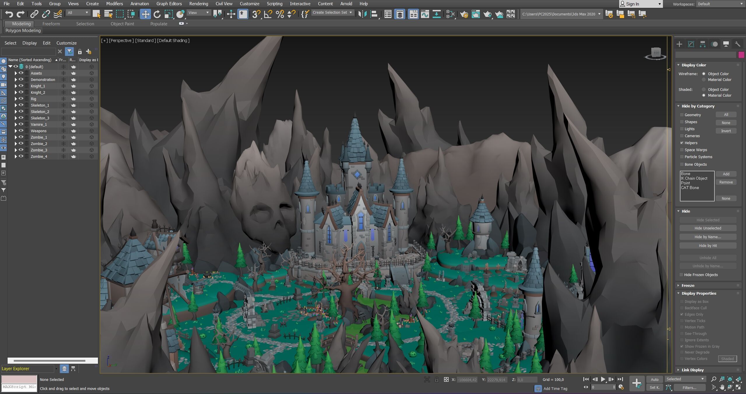 Dark Valley Low-poly 3D model_34