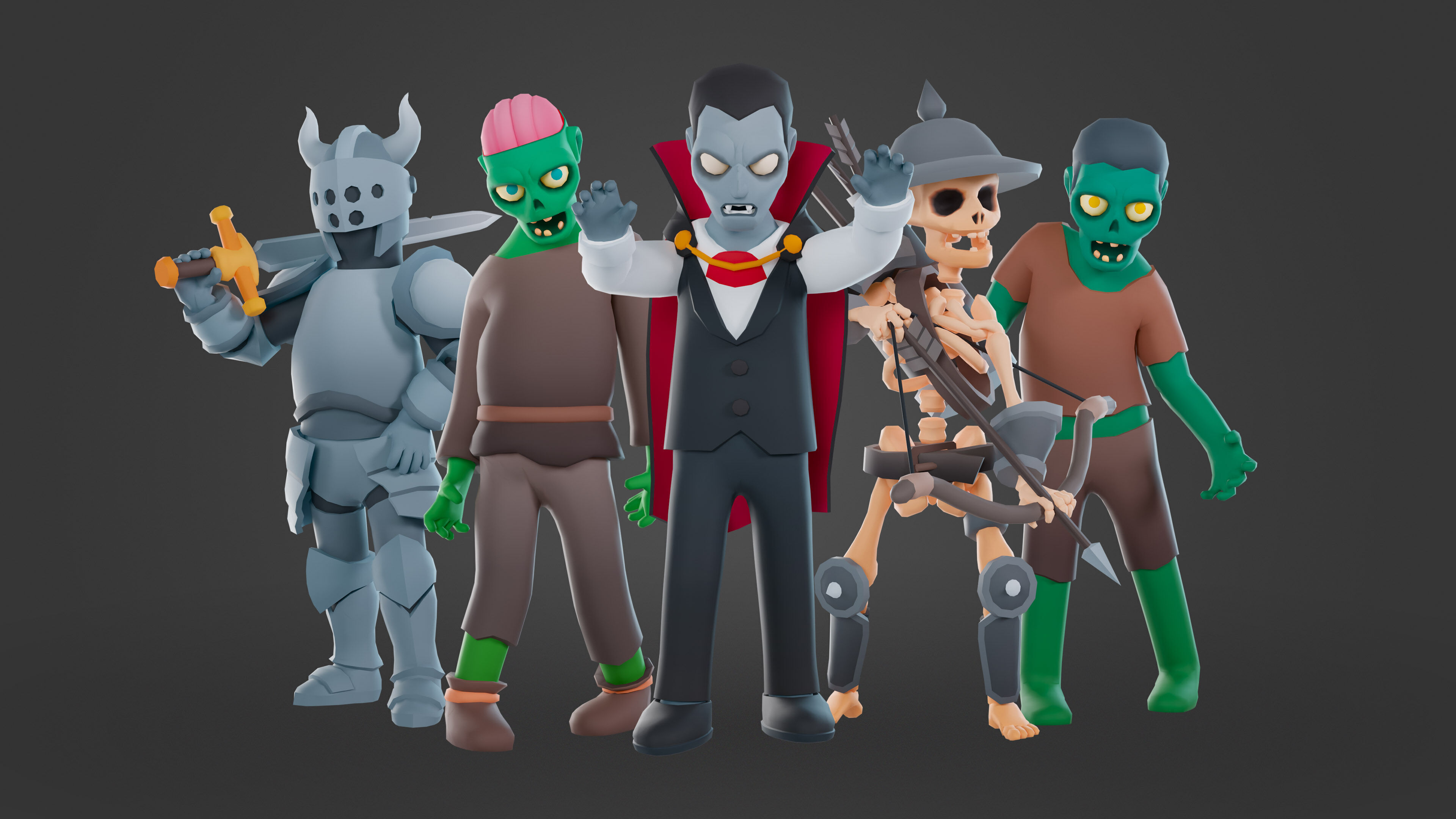 Dark Valley Low-poly 3D model_6