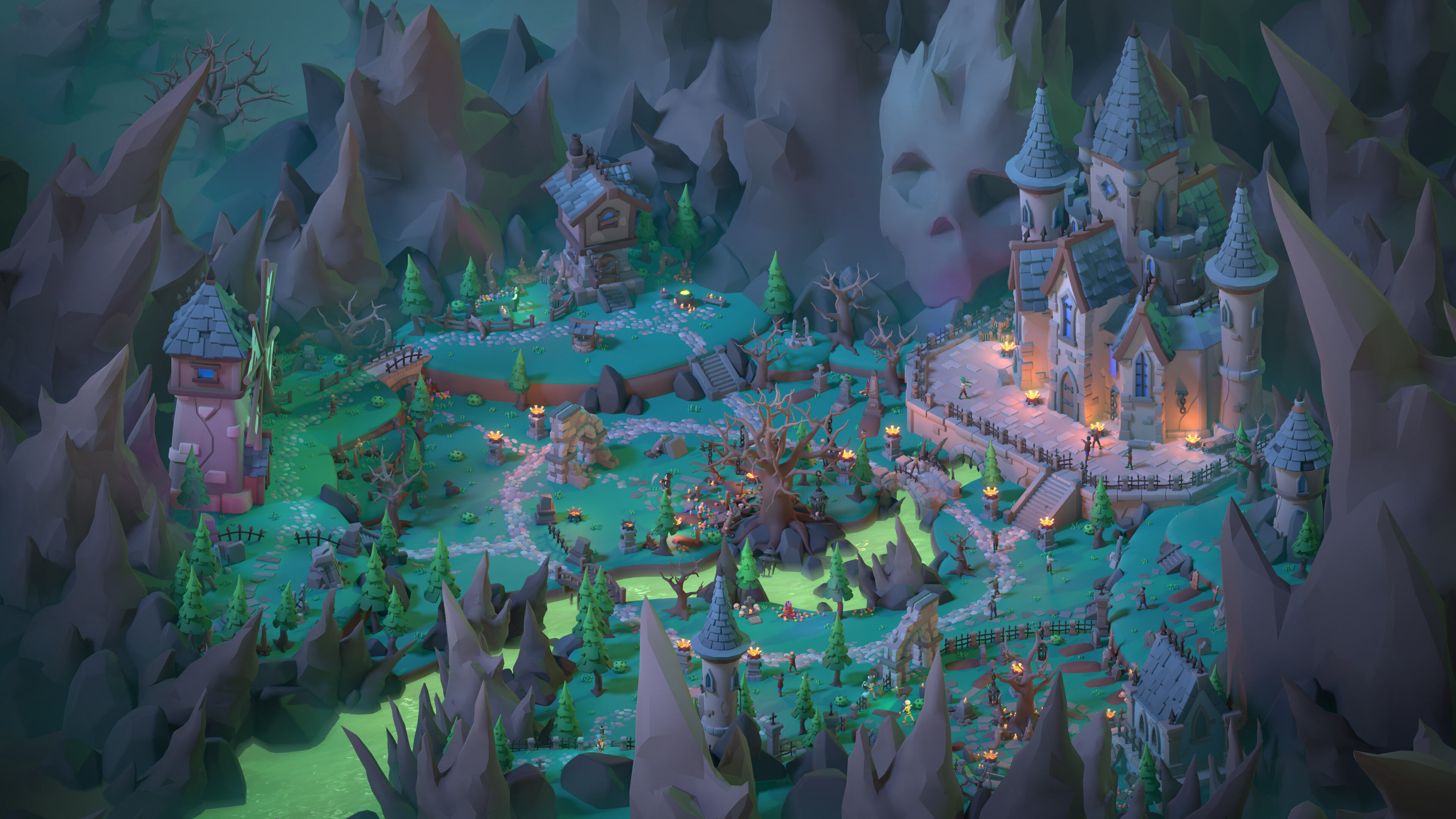 Dark Valley Low-poly 3D model_3