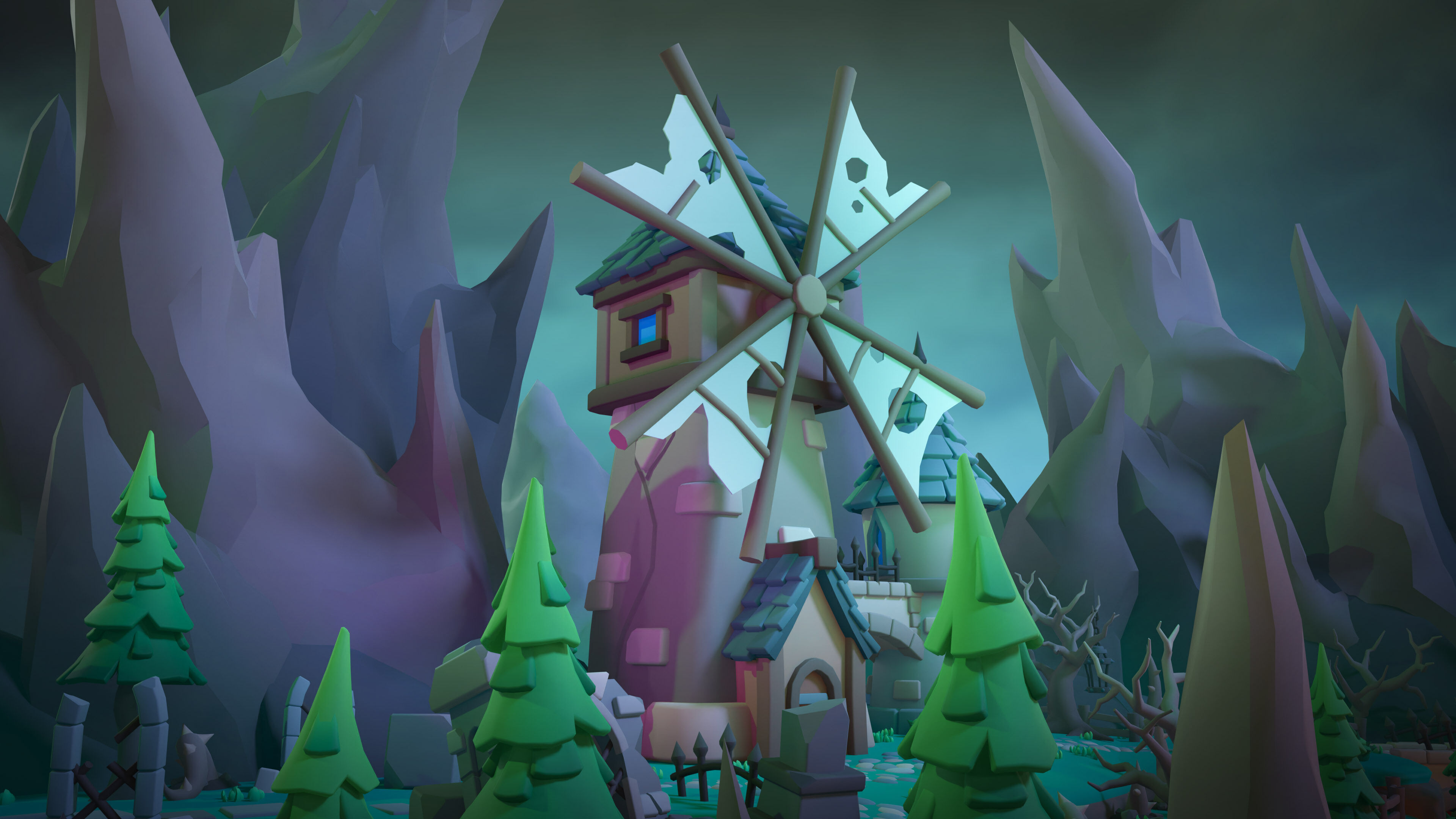 Dark Valley Low-poly 3D model_15