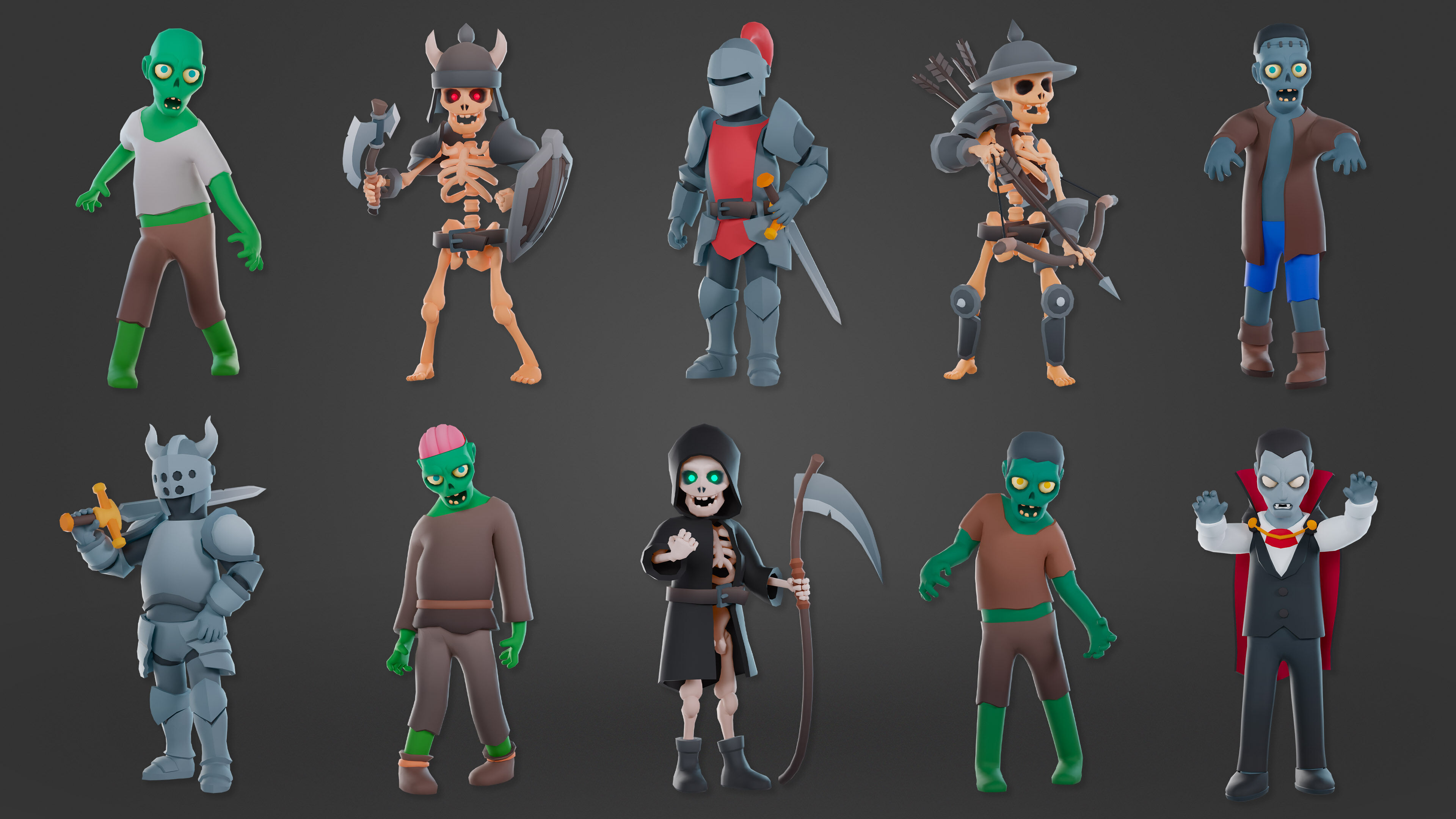 Dark Valley Low-poly 3D model_4