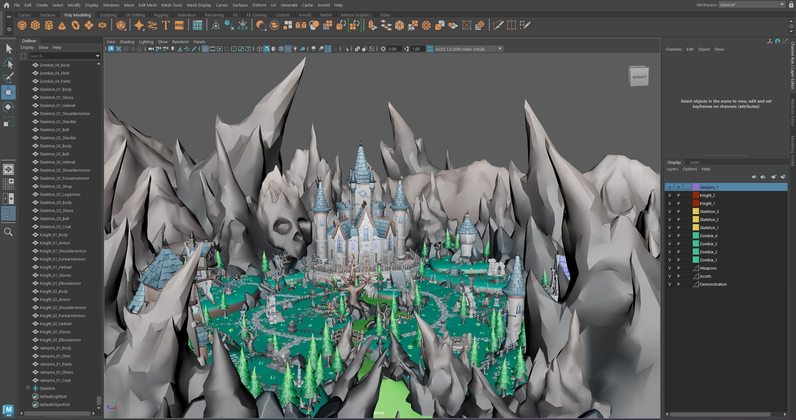Dark Valley Low-poly 3D model_32