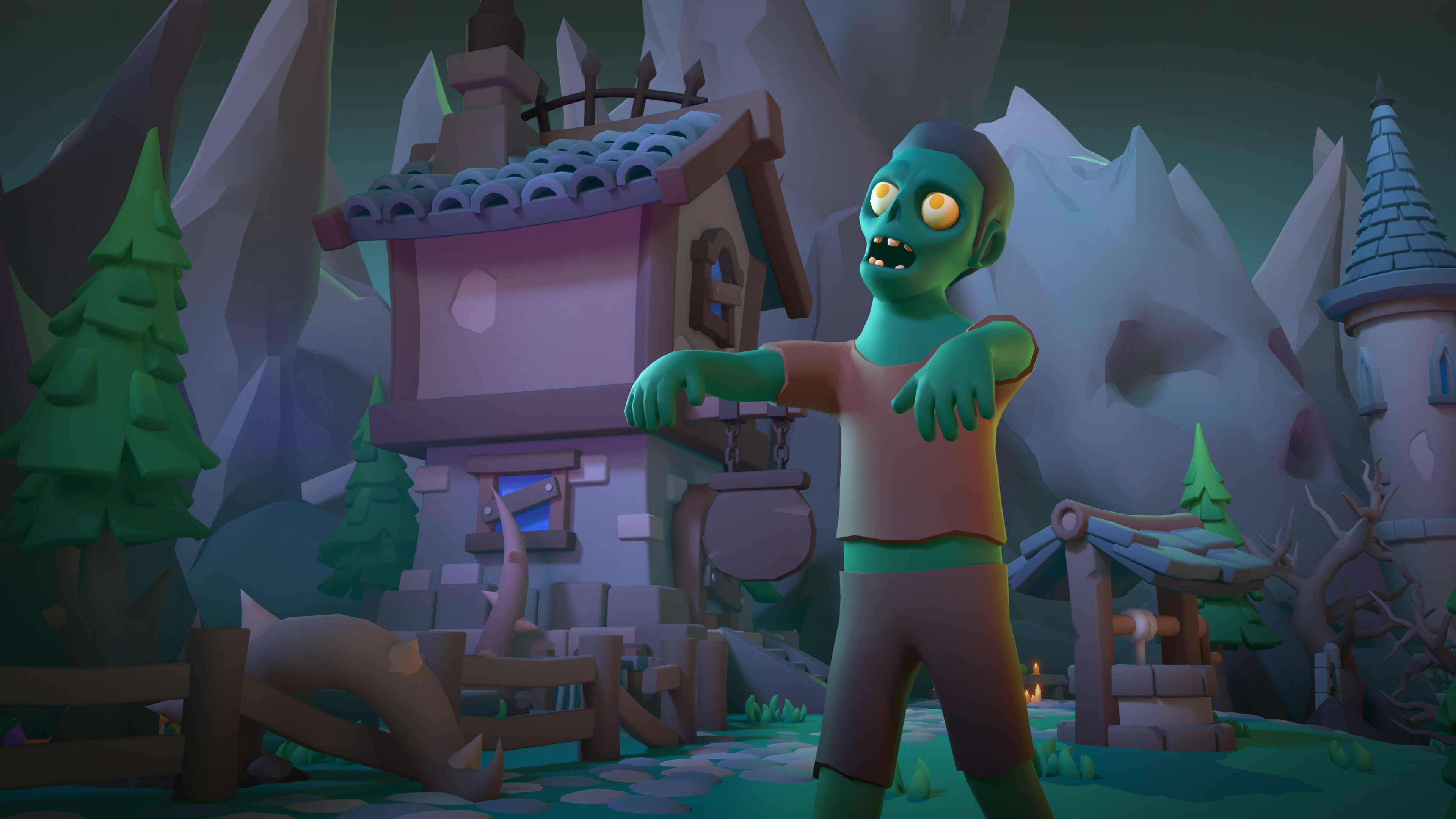 Dark Valley Low-poly 3D model_10