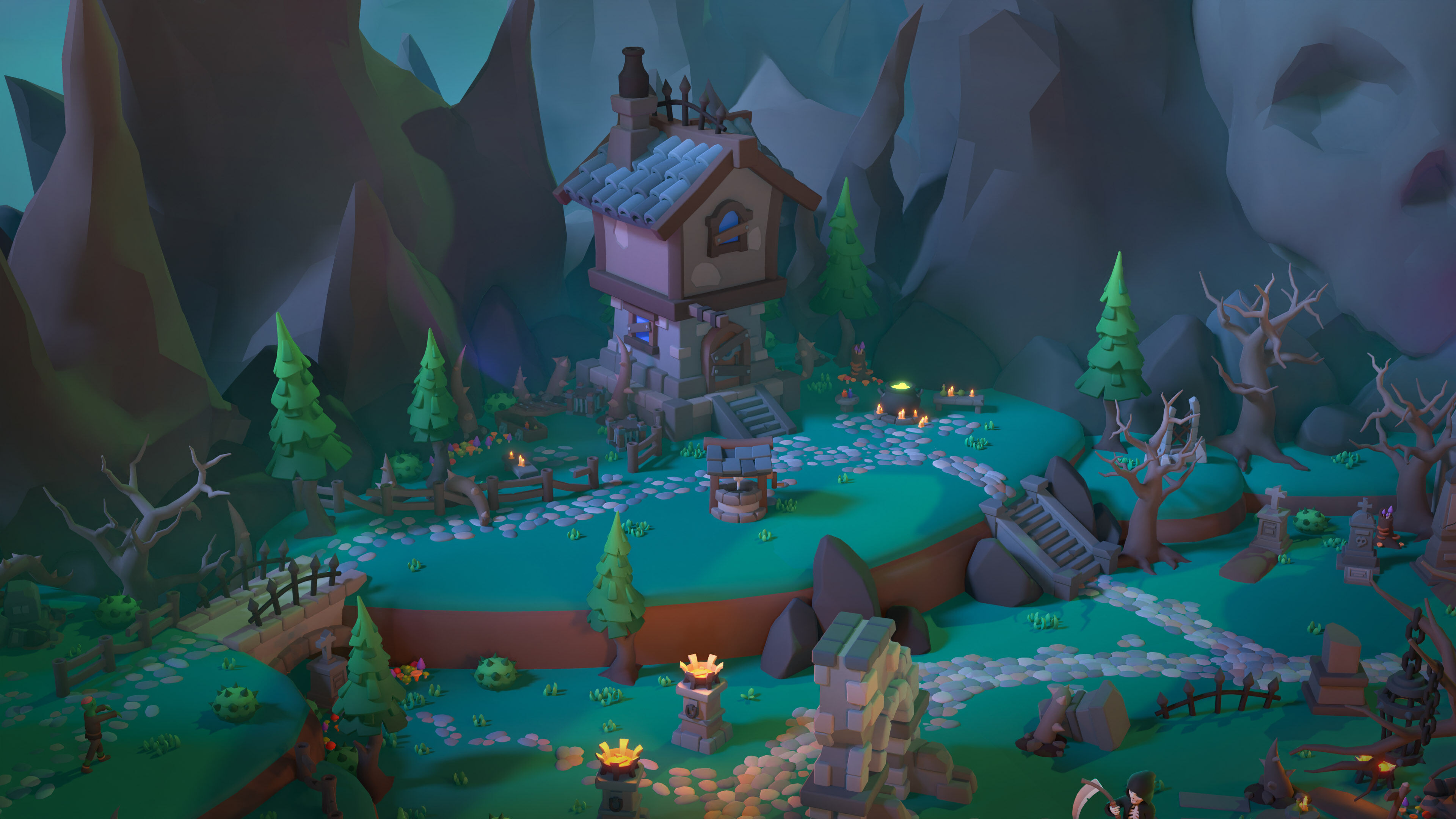 Dark Valley Low-poly 3D model_25