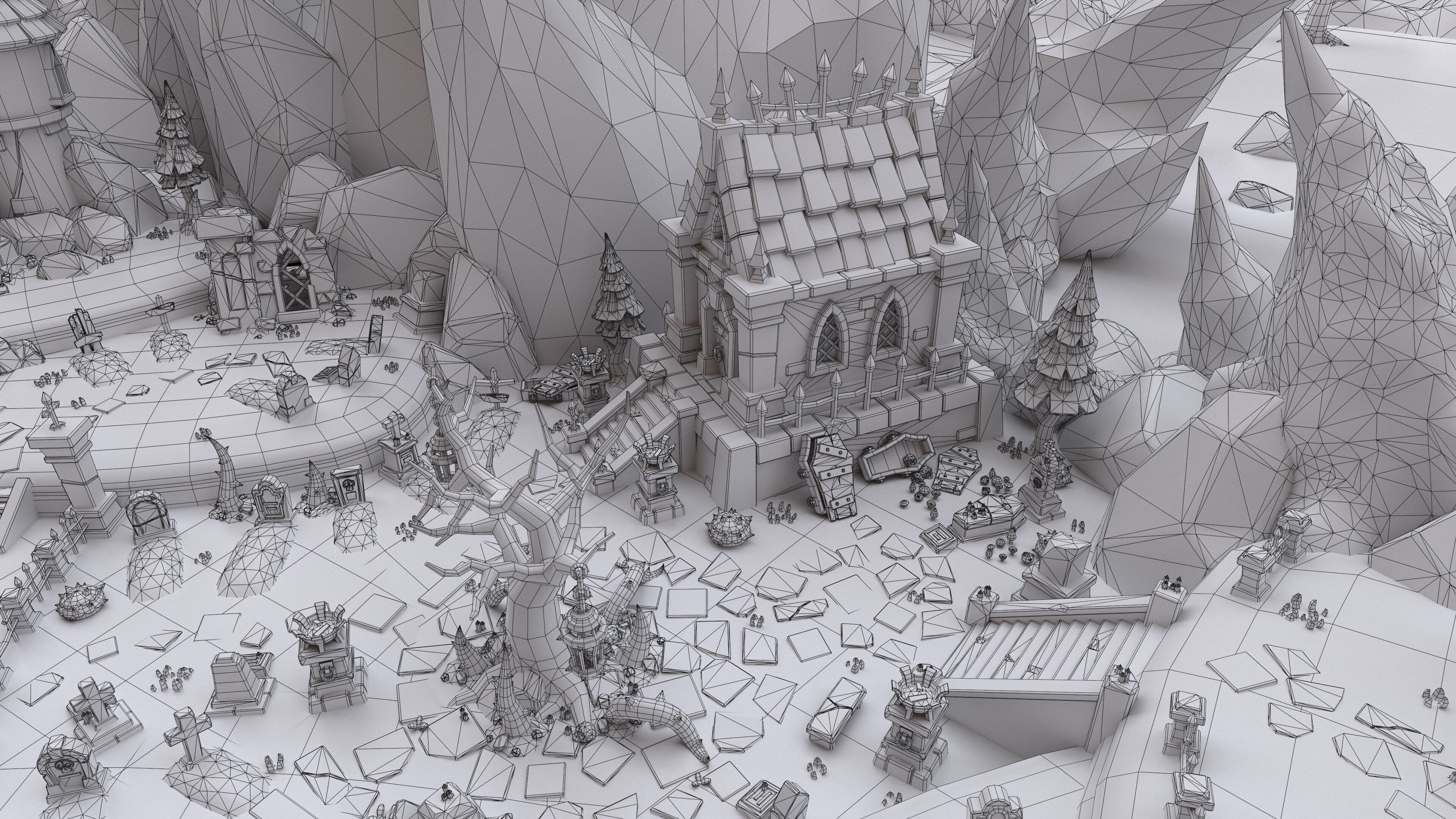 Dark Valley Low-poly 3D model_36