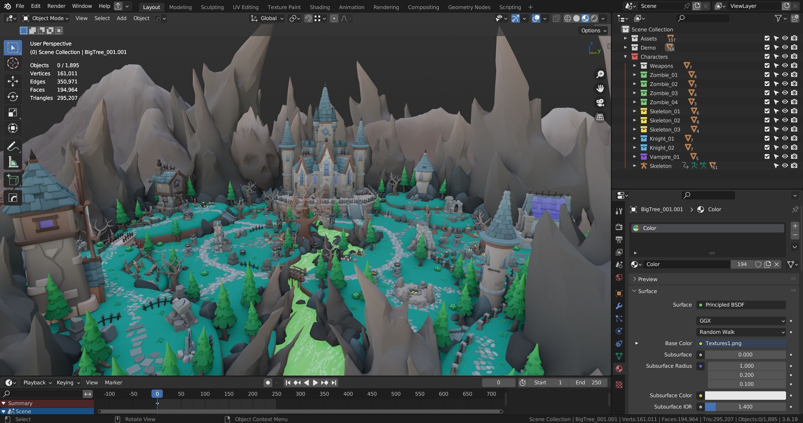 Dark Valley Low-poly 3D model_31