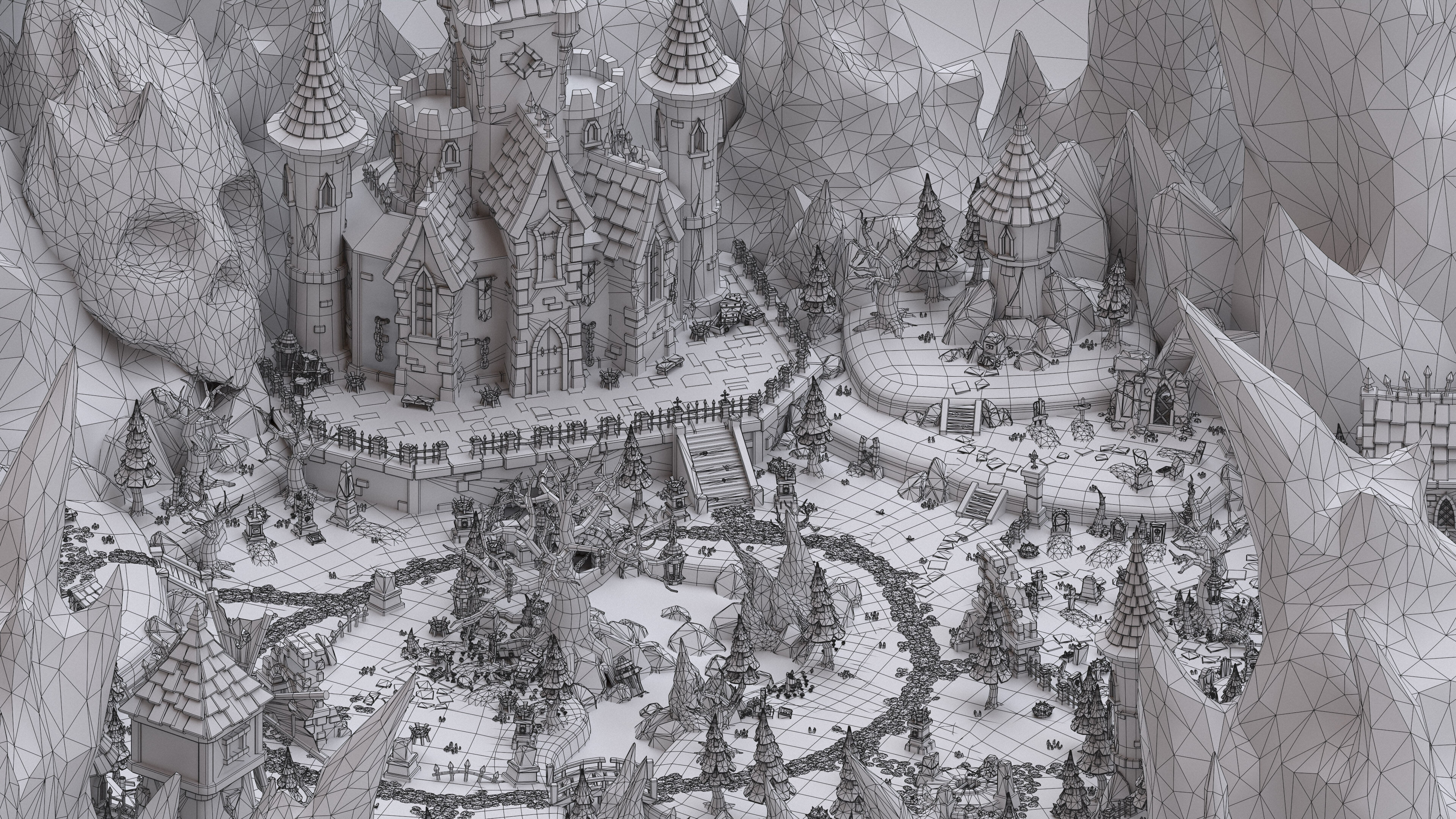 Dark Valley Low-poly 3D model_35