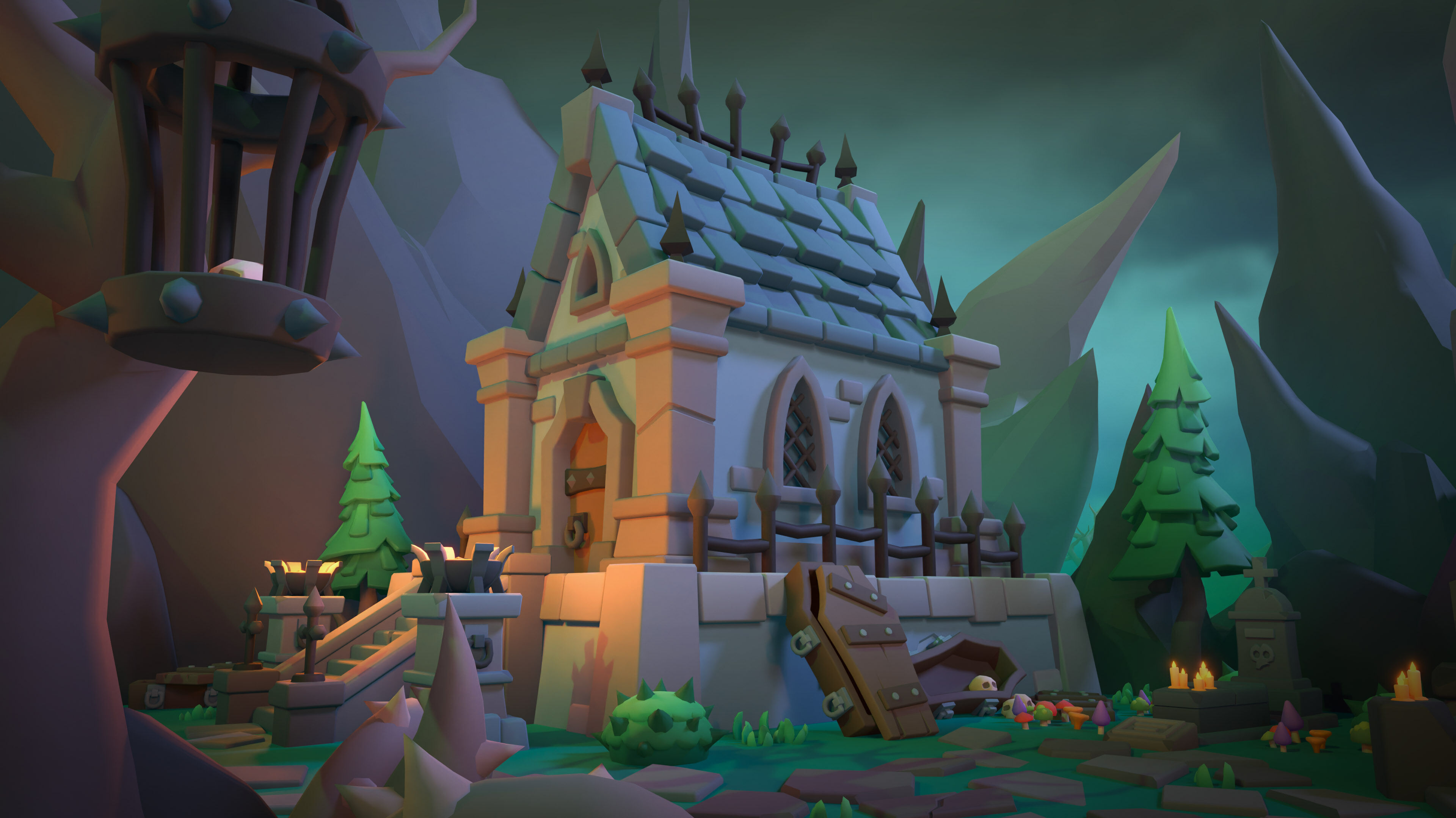 Dark Valley Low-poly 3D model_12