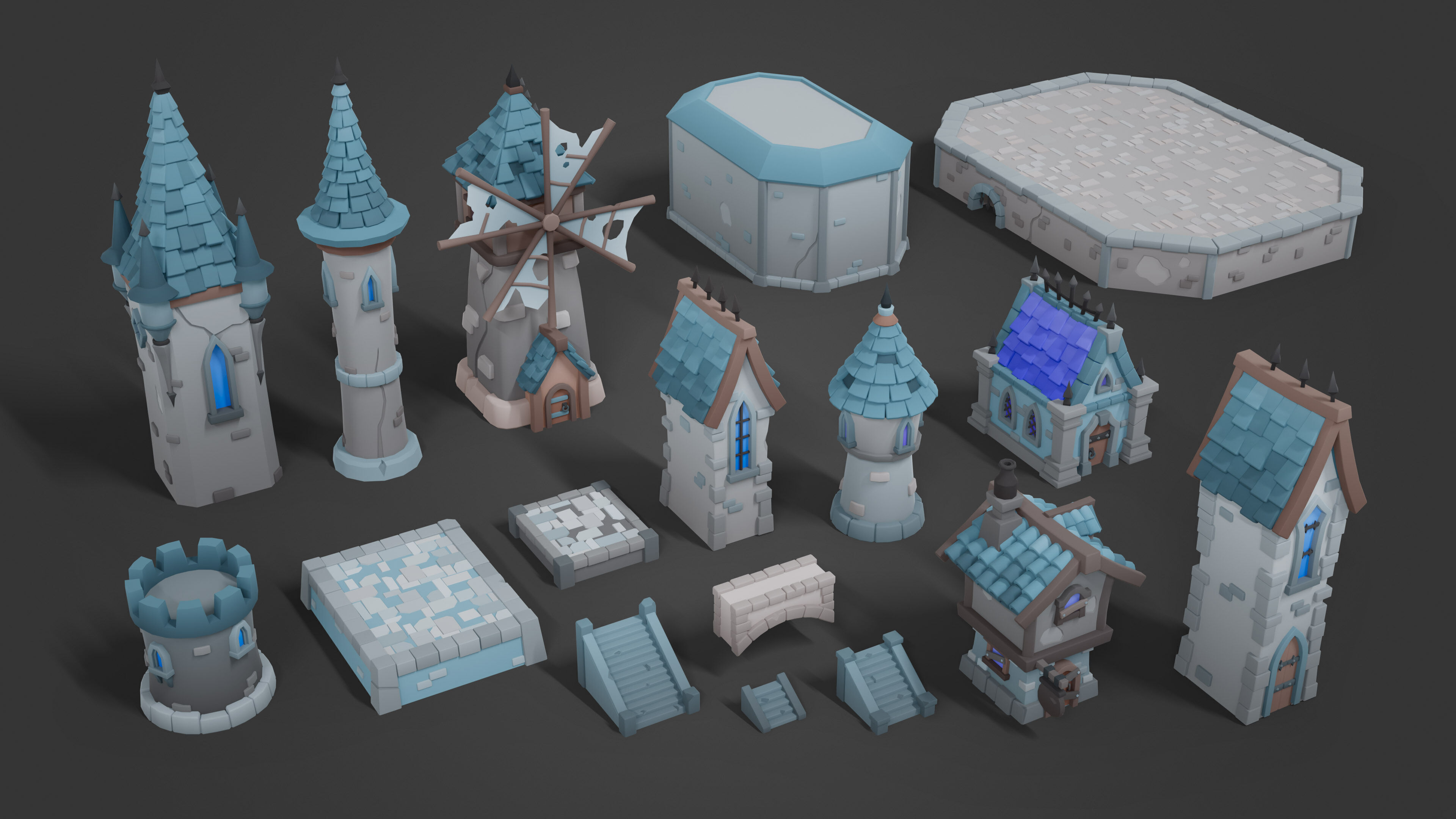 Dark Valley Low-poly 3D model_27