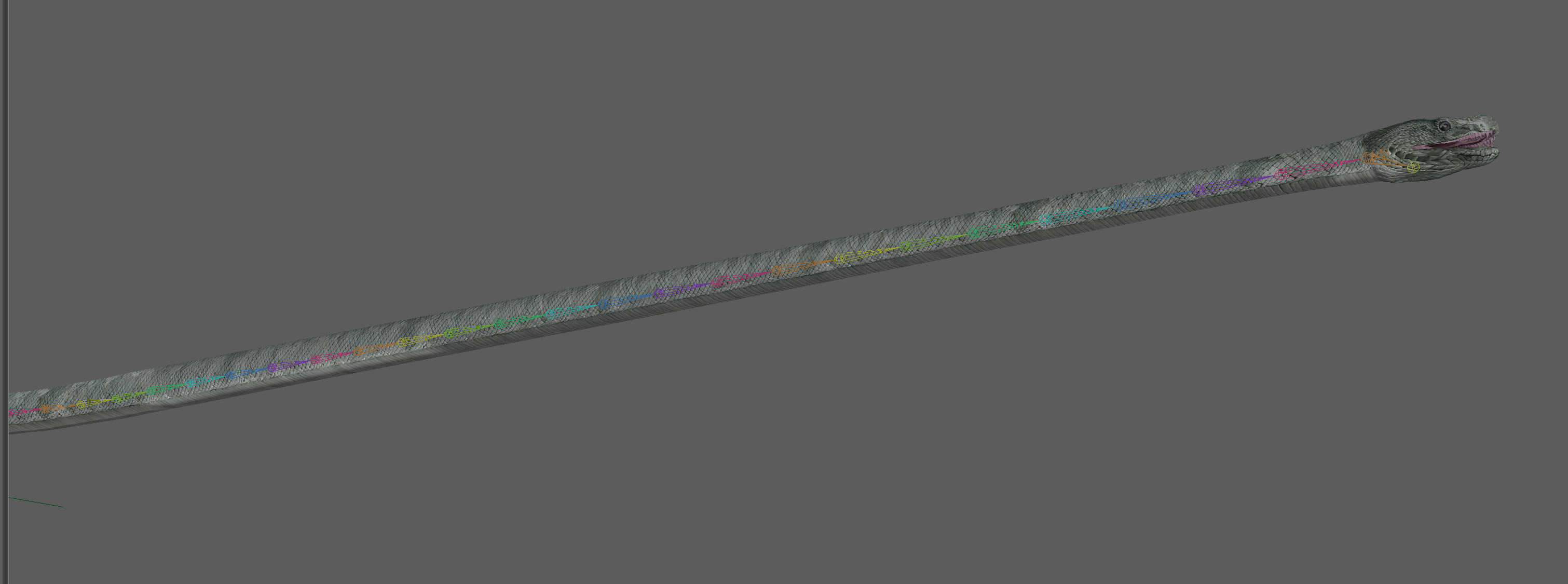 Black Mamba Snake Rig 3D model_15