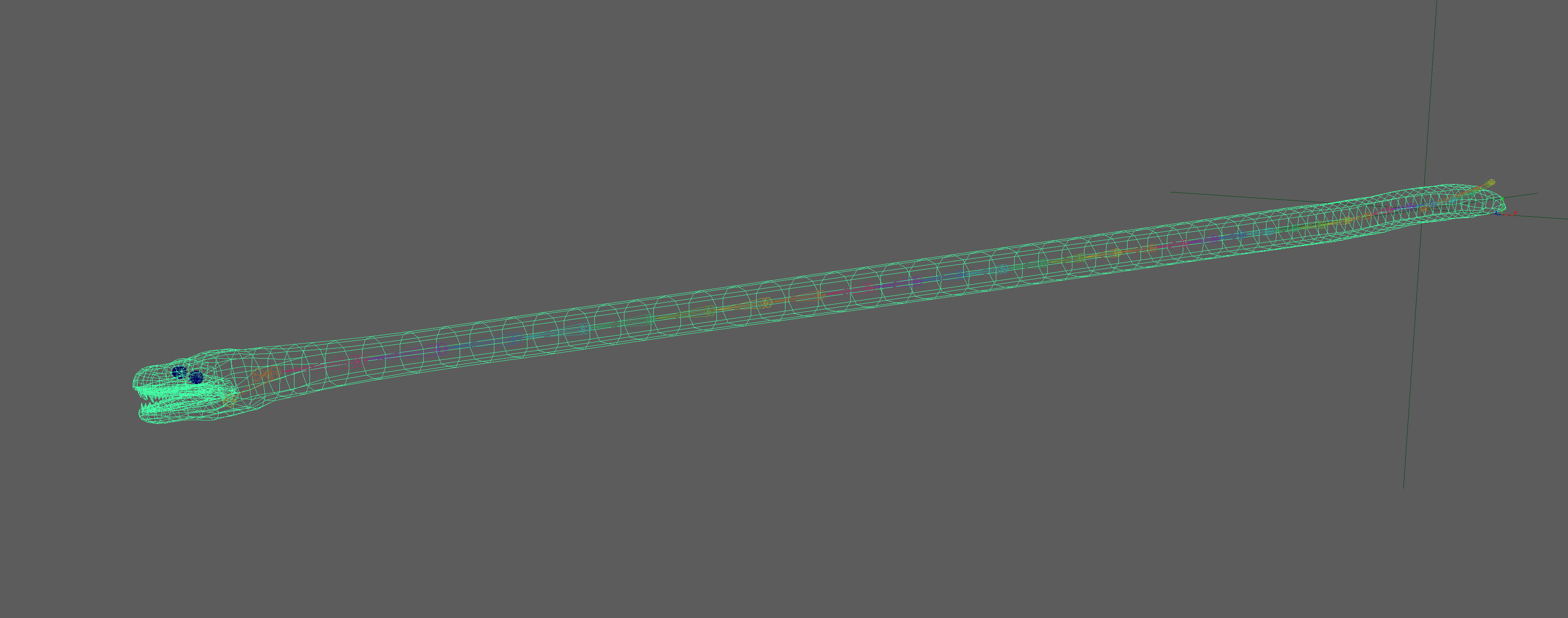 Black Mamba Snake Rig 3D model_12