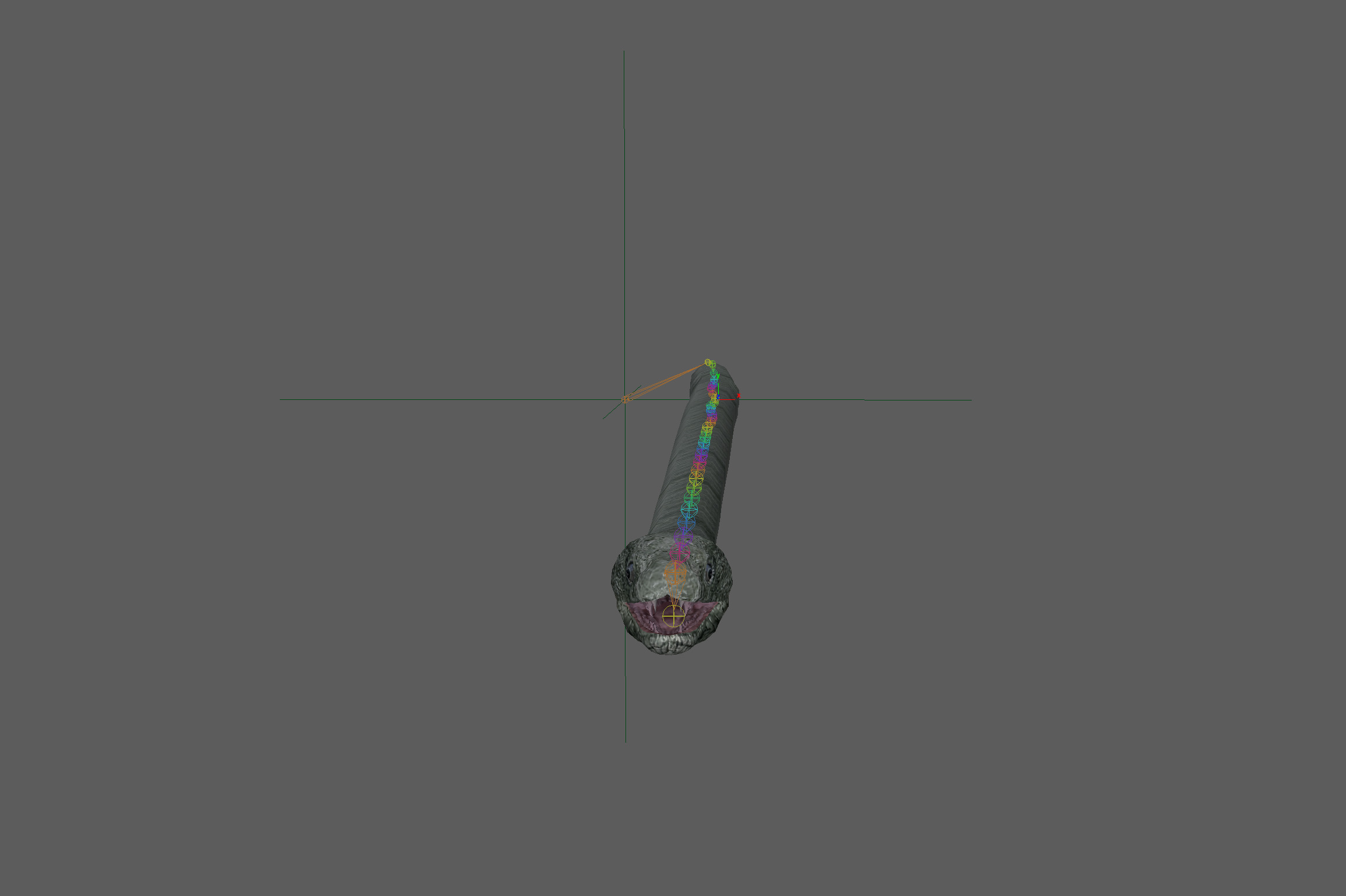 Black Mamba Snake Rig 3D model_9
