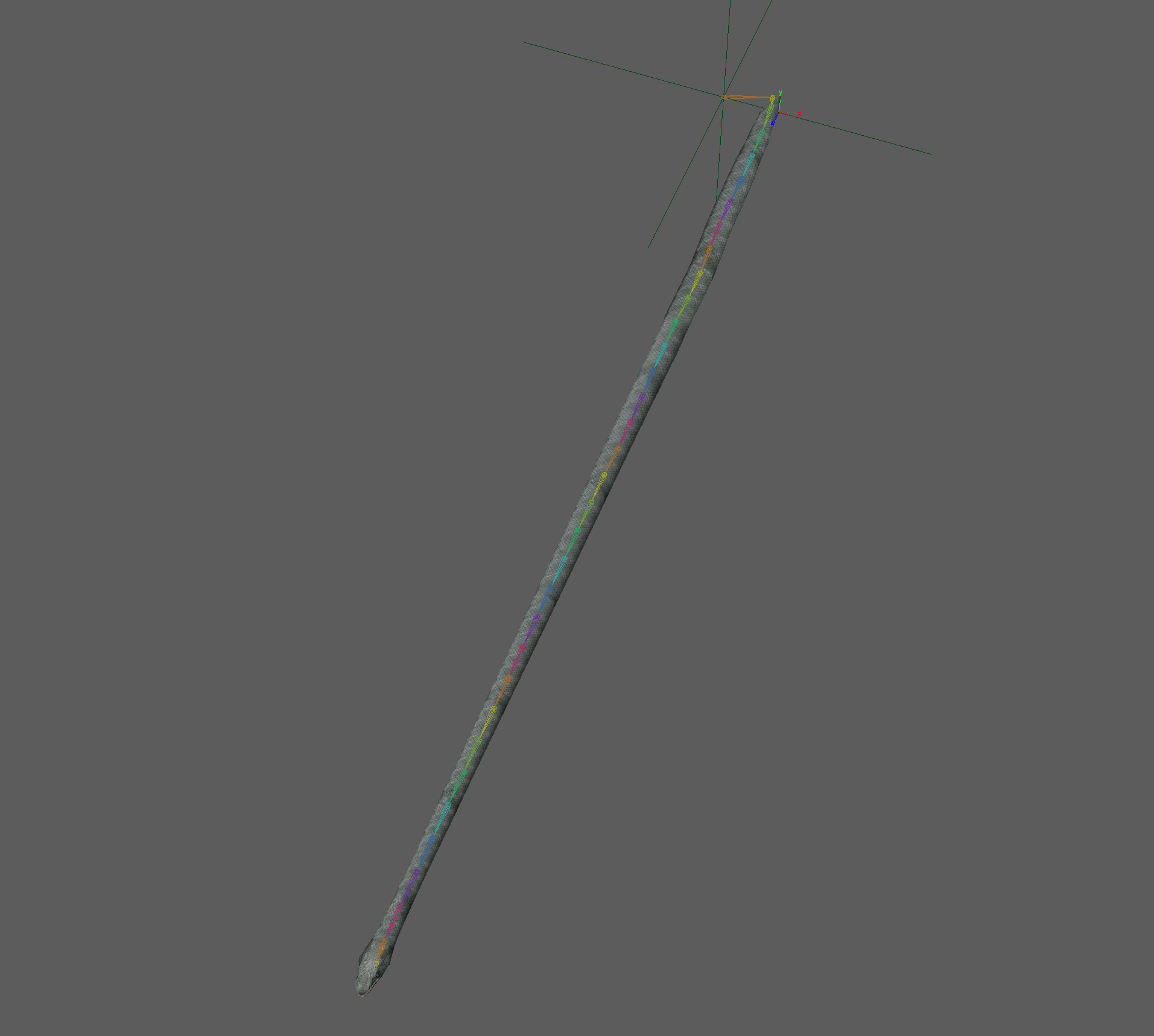 Black Mamba Snake Rig 3D model_10